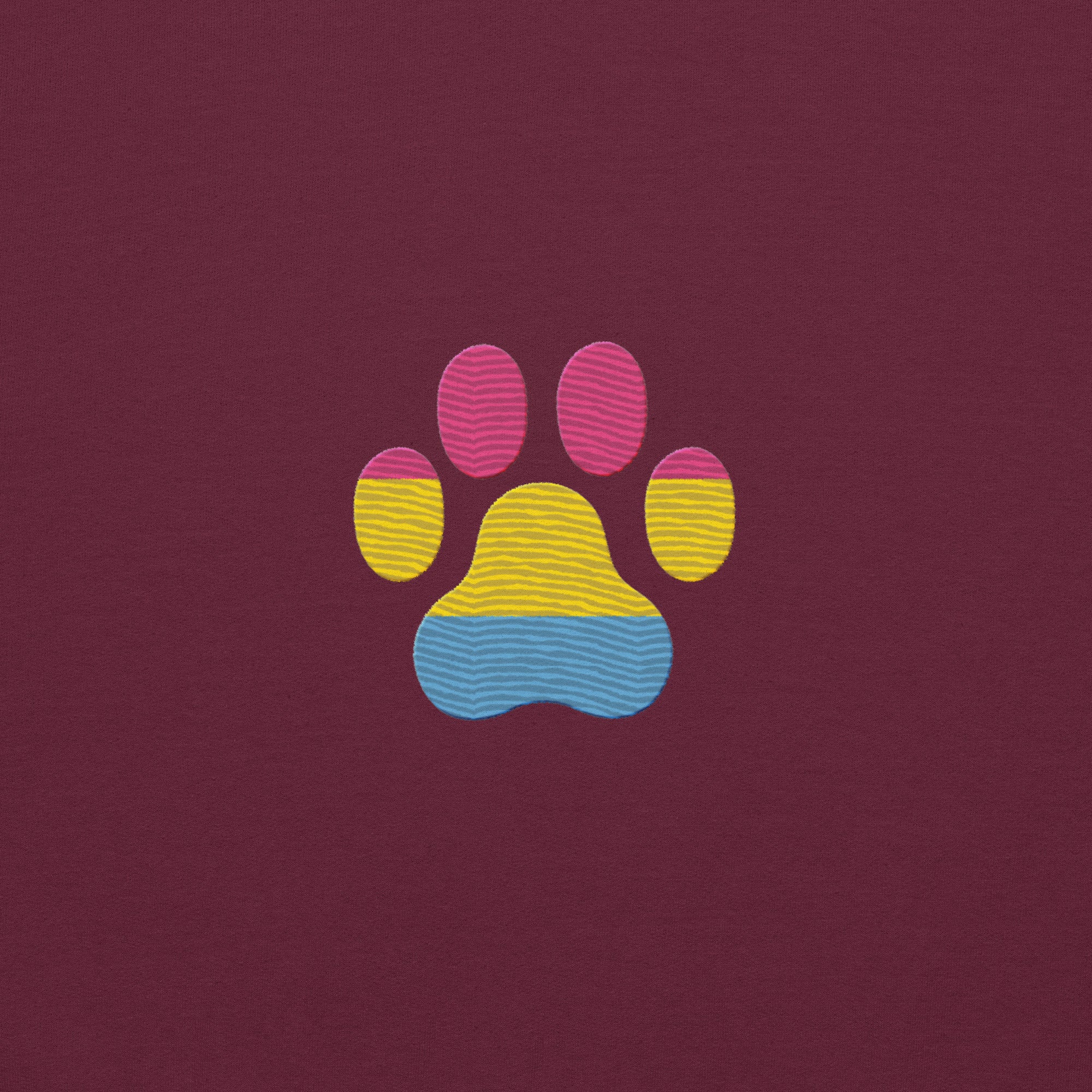 Dog Paw Embroidered Unisex Sweatshirt-Pansexual