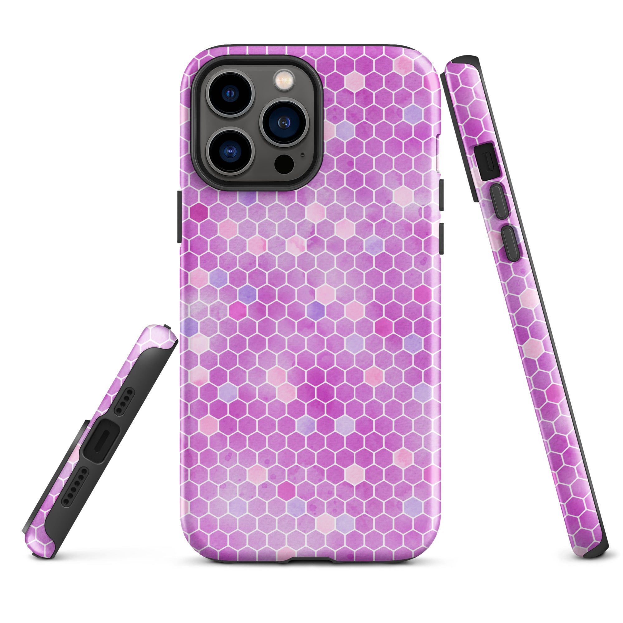 Tough Case for iPhone®- Honeycomb Pink