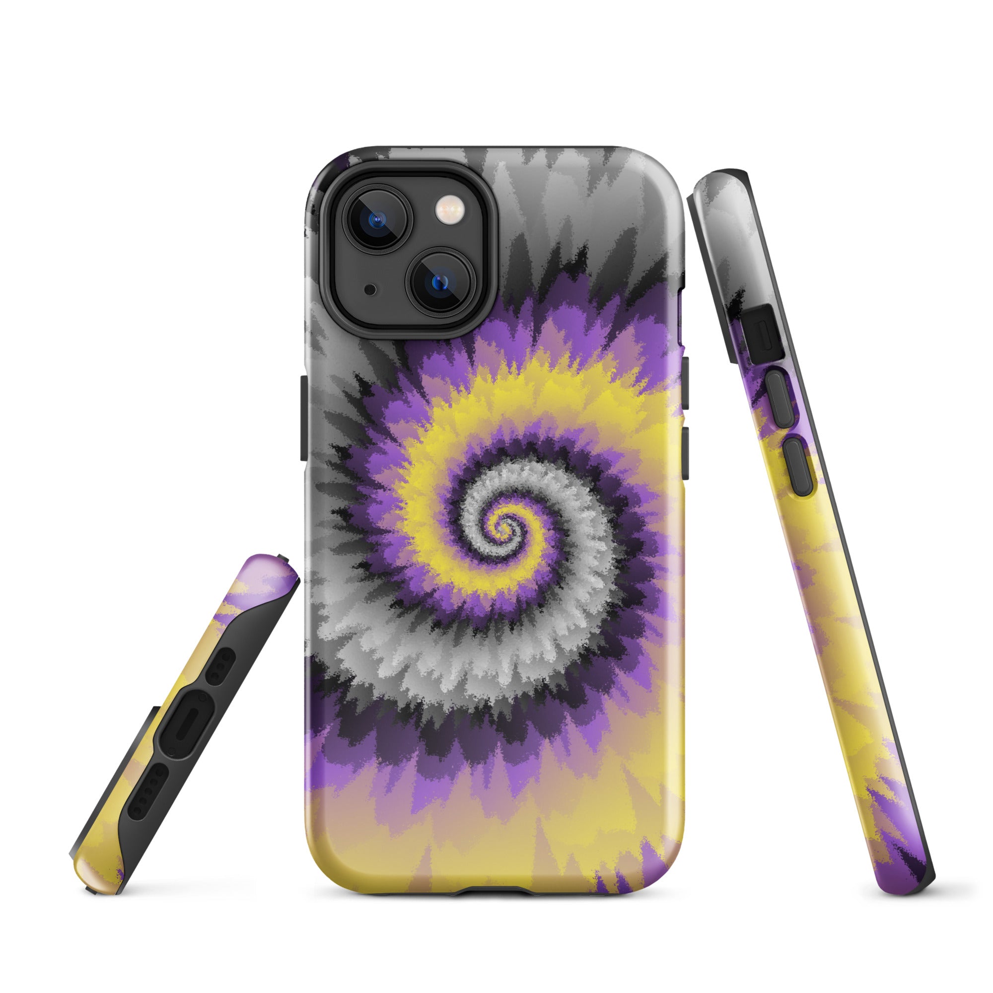 Tough Case for iPhone®-Tie Dye Spiral - Nonbinary