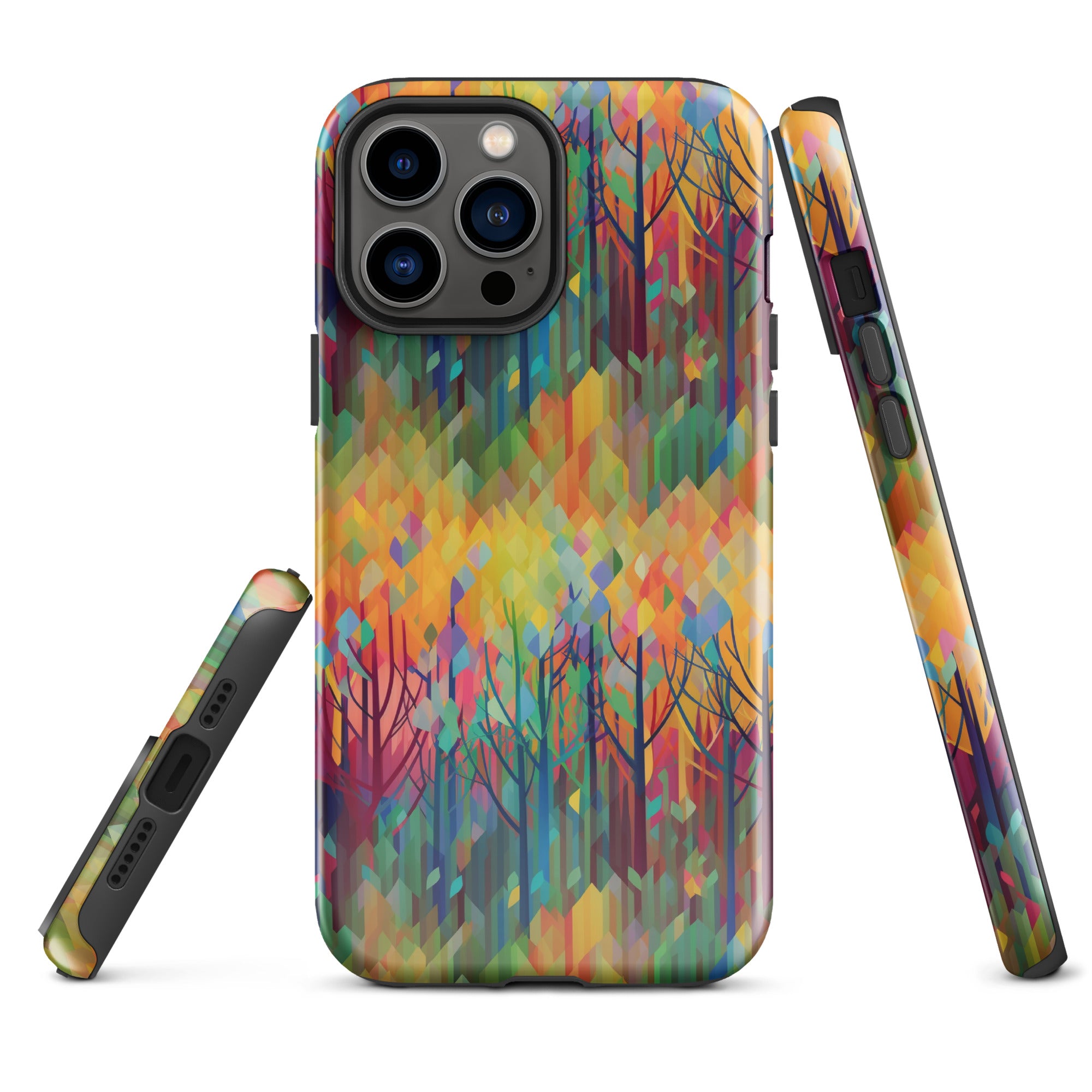 Tough Case for iPhone®- Rainbow Forest Pattern IV