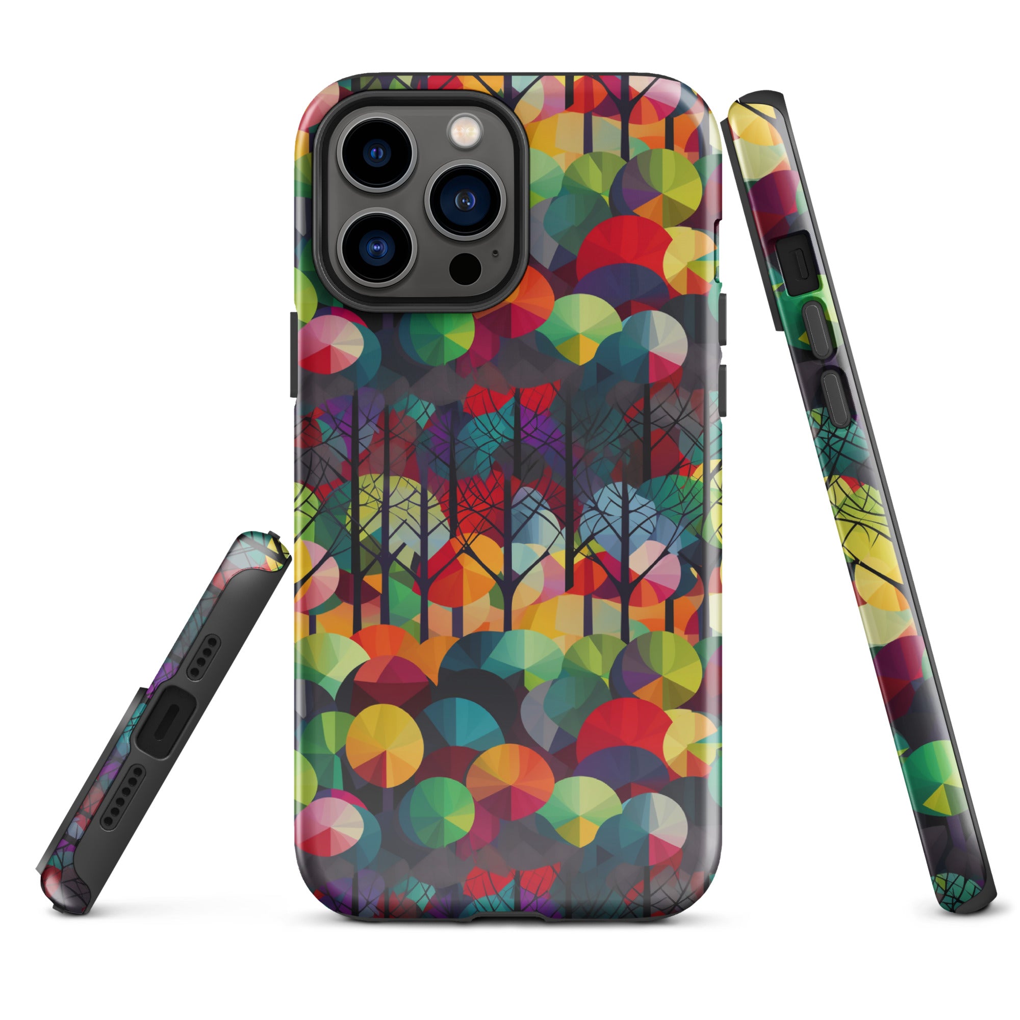 Tough Case for iPhone®- Rainbow Forest Pattern III