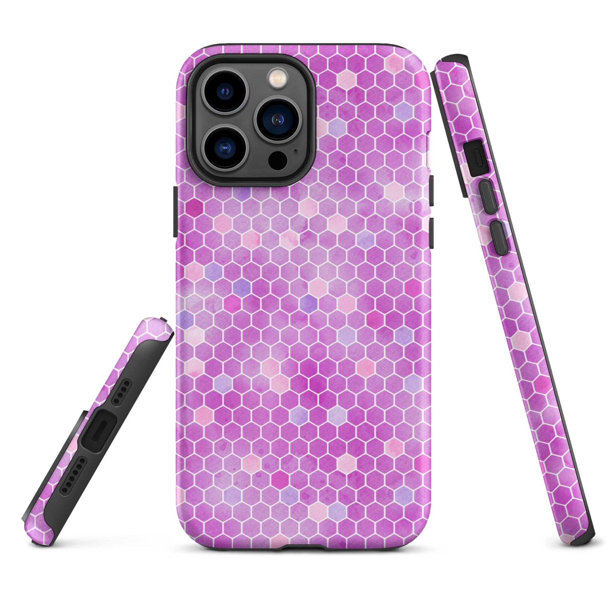 Tough Case for iPhone®- Honeycomb Pink