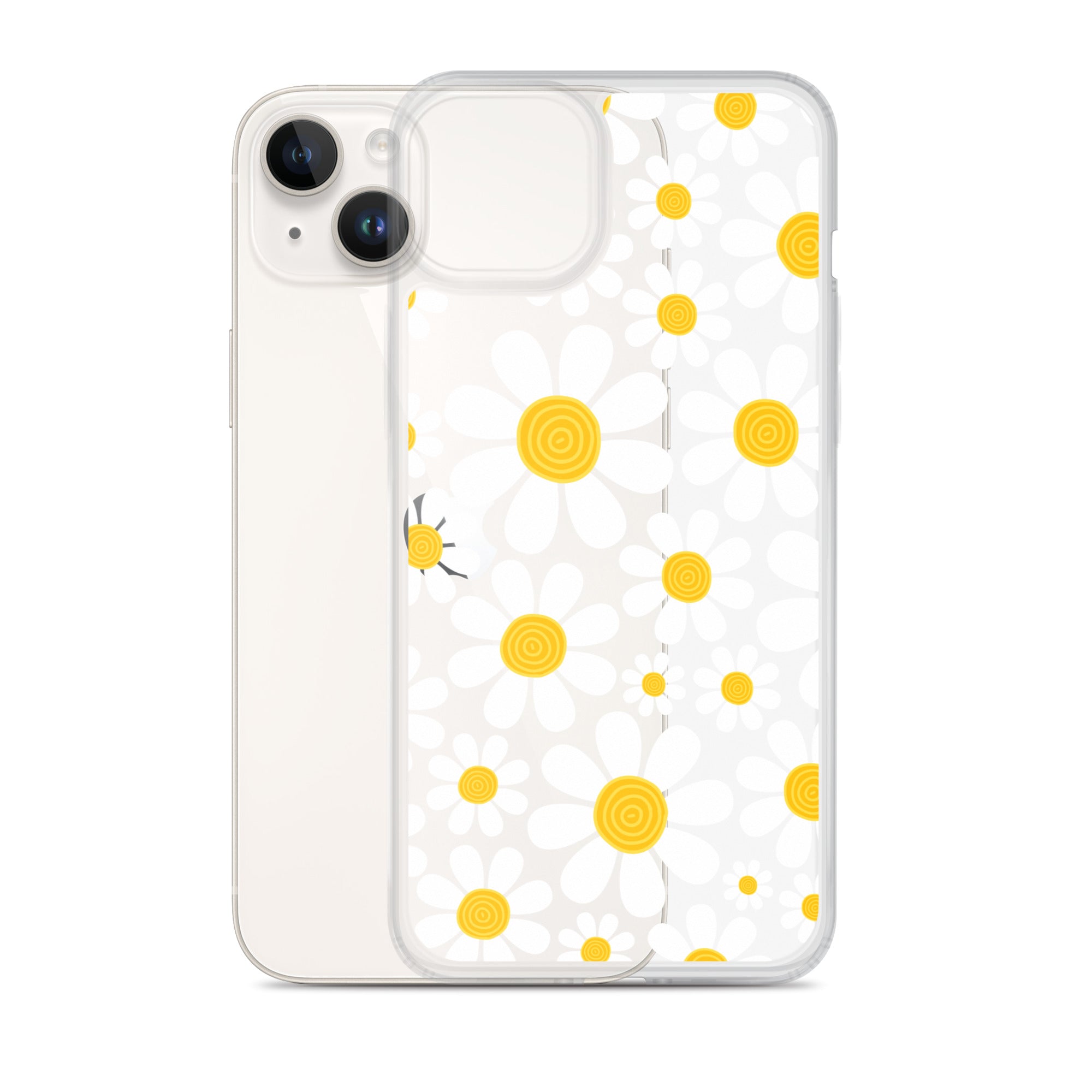Clear Case for iPhone®- Floral Daisy Design III