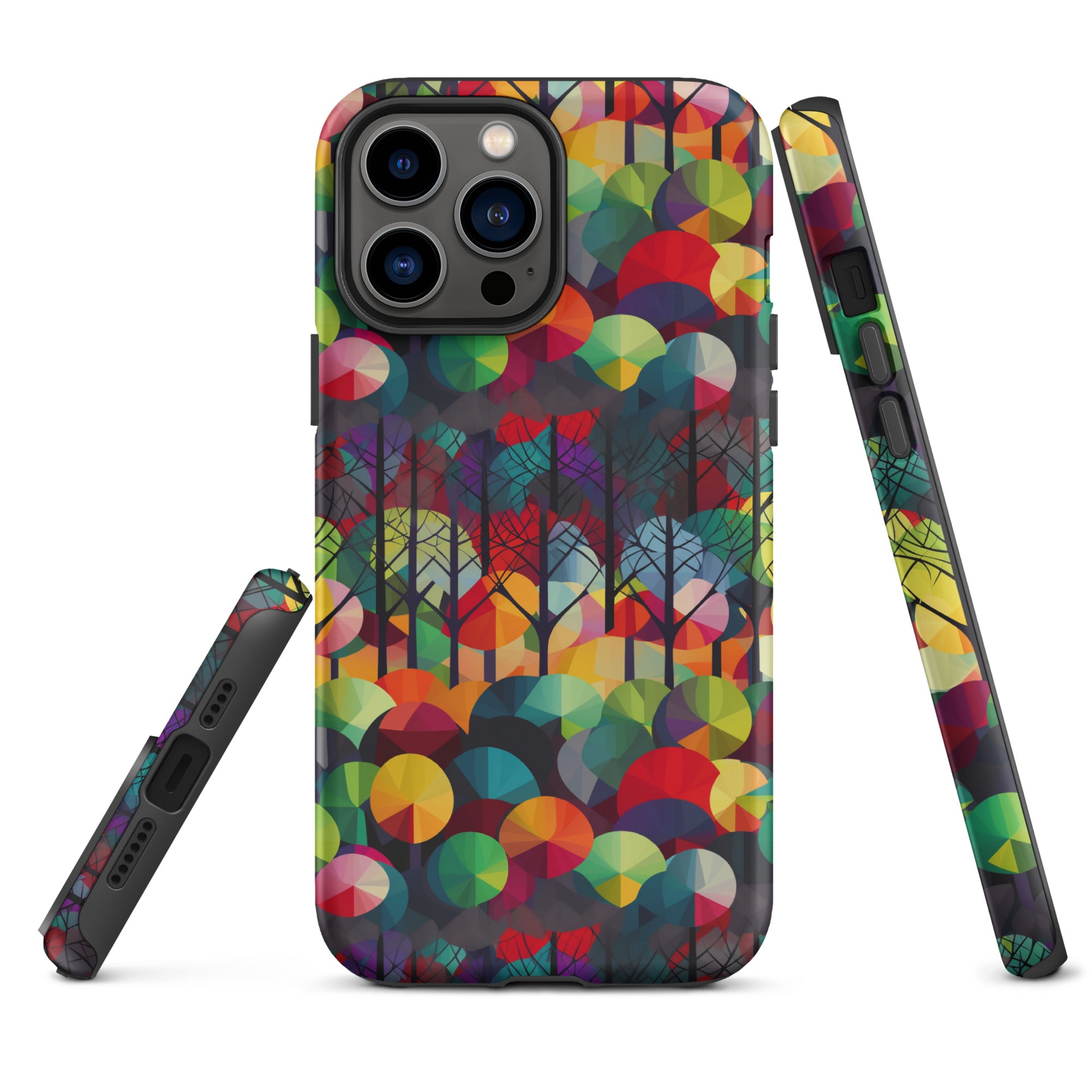 Tough Case for iPhone®- Rainbow Forest Pattern III