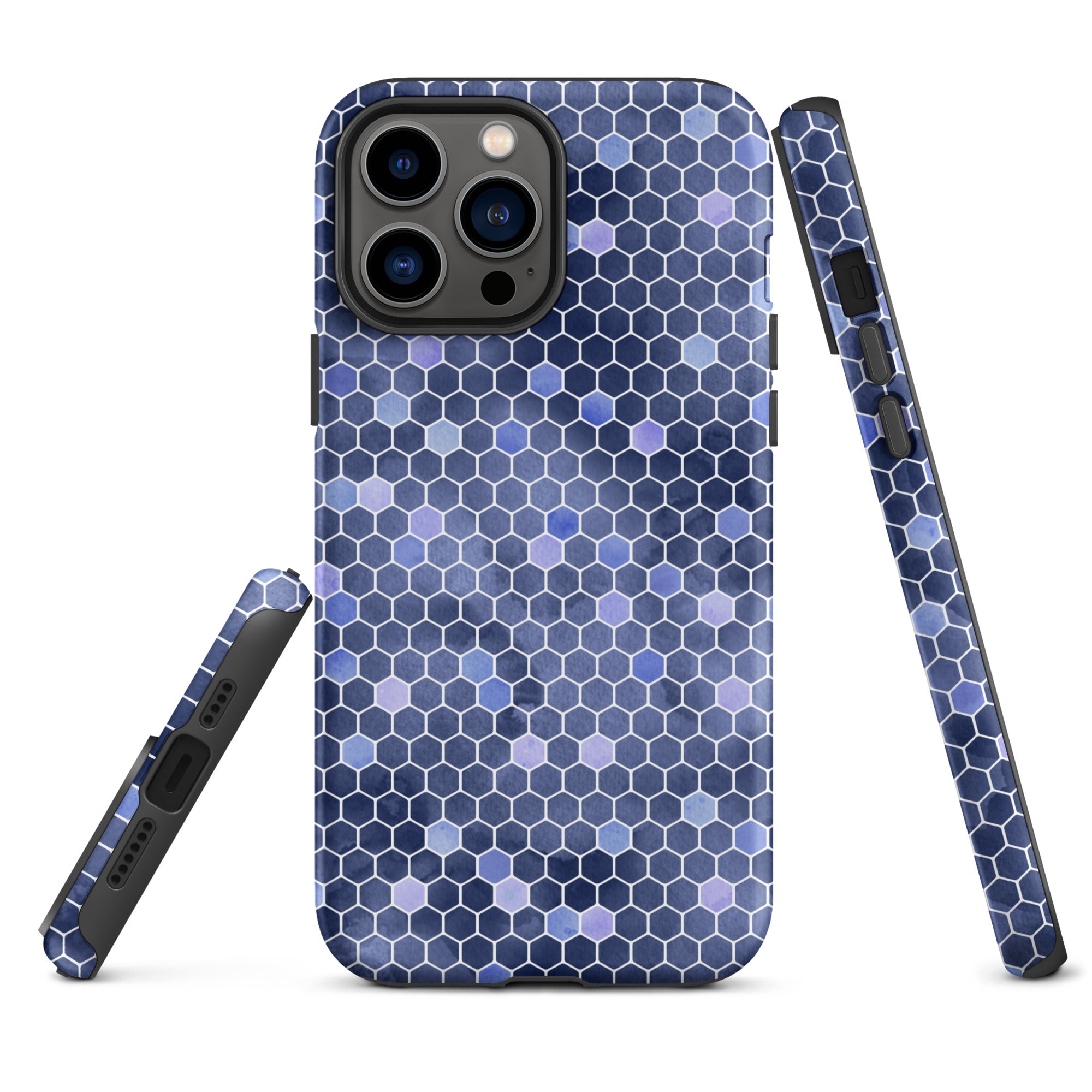 Tough Case for iPhone®- Honeycomb Blue