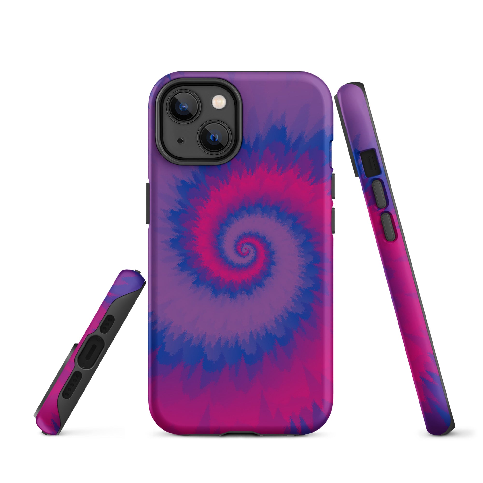 Tough Case for iPhone®-Tie Dye Spiral - Bisexual