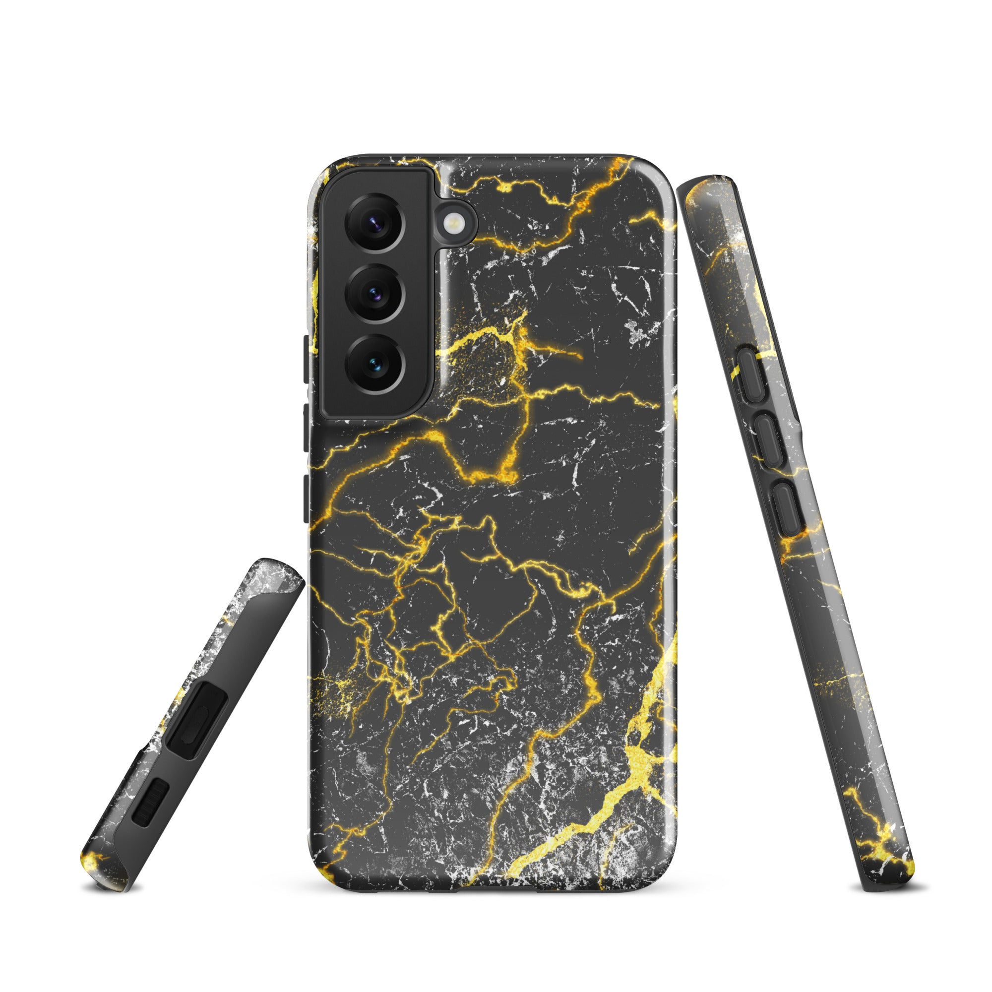 Tough case for Samsung®- Marble Black and Gold