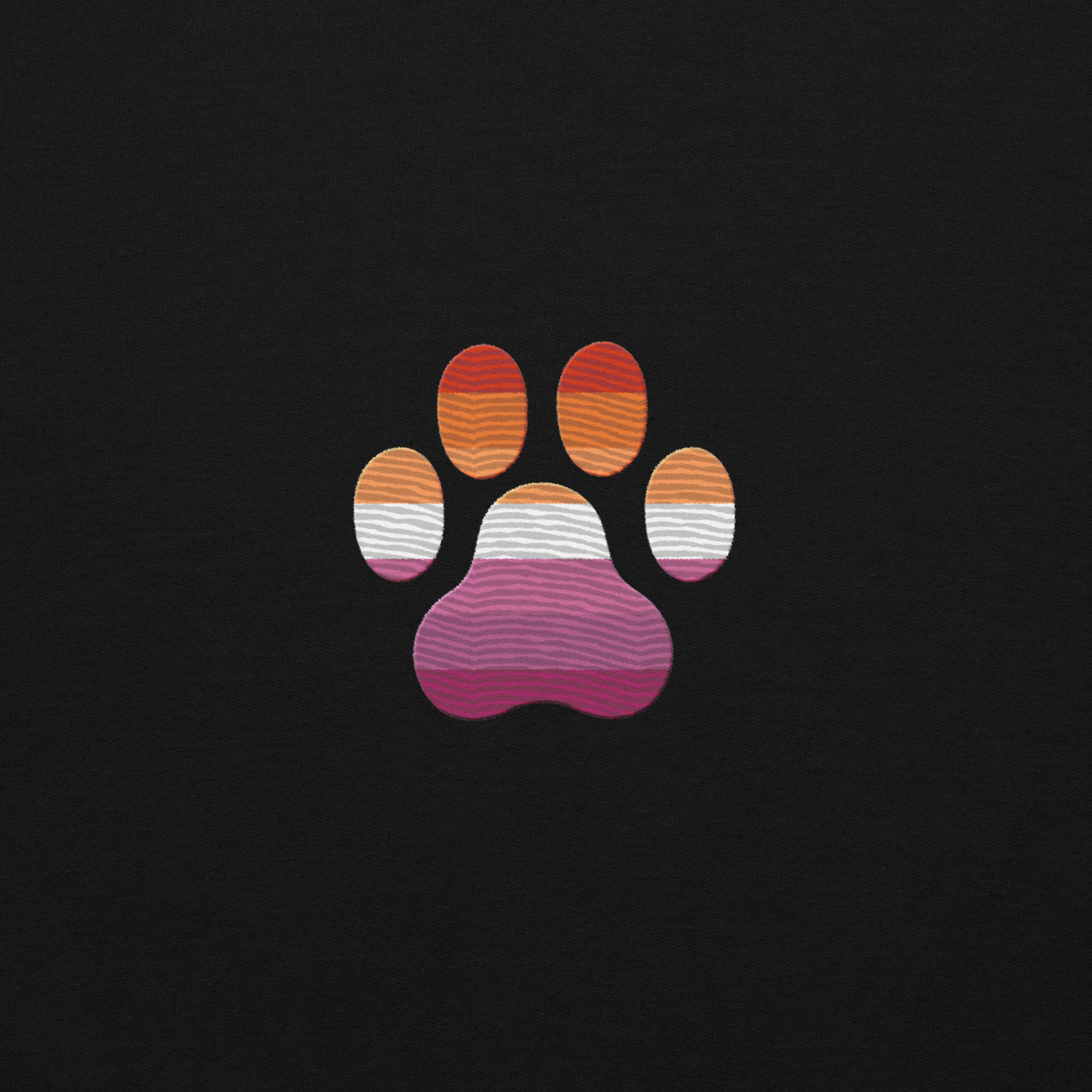 Dog Paw Embroidered Unisex Sweatshirt-Lesbian