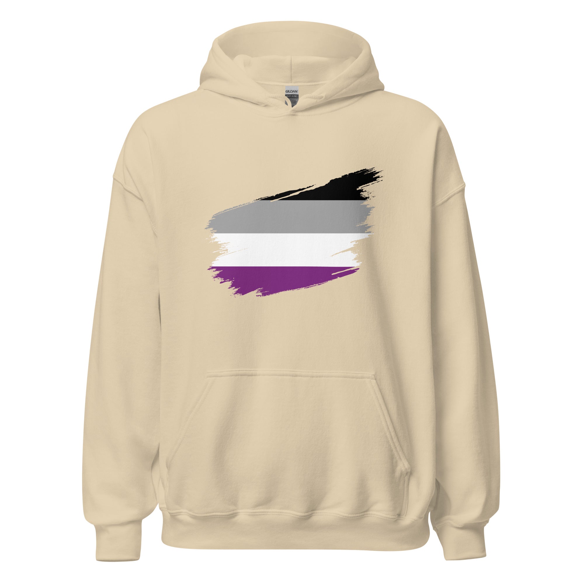Unisex Hoodie-Asexual Grunge Flag