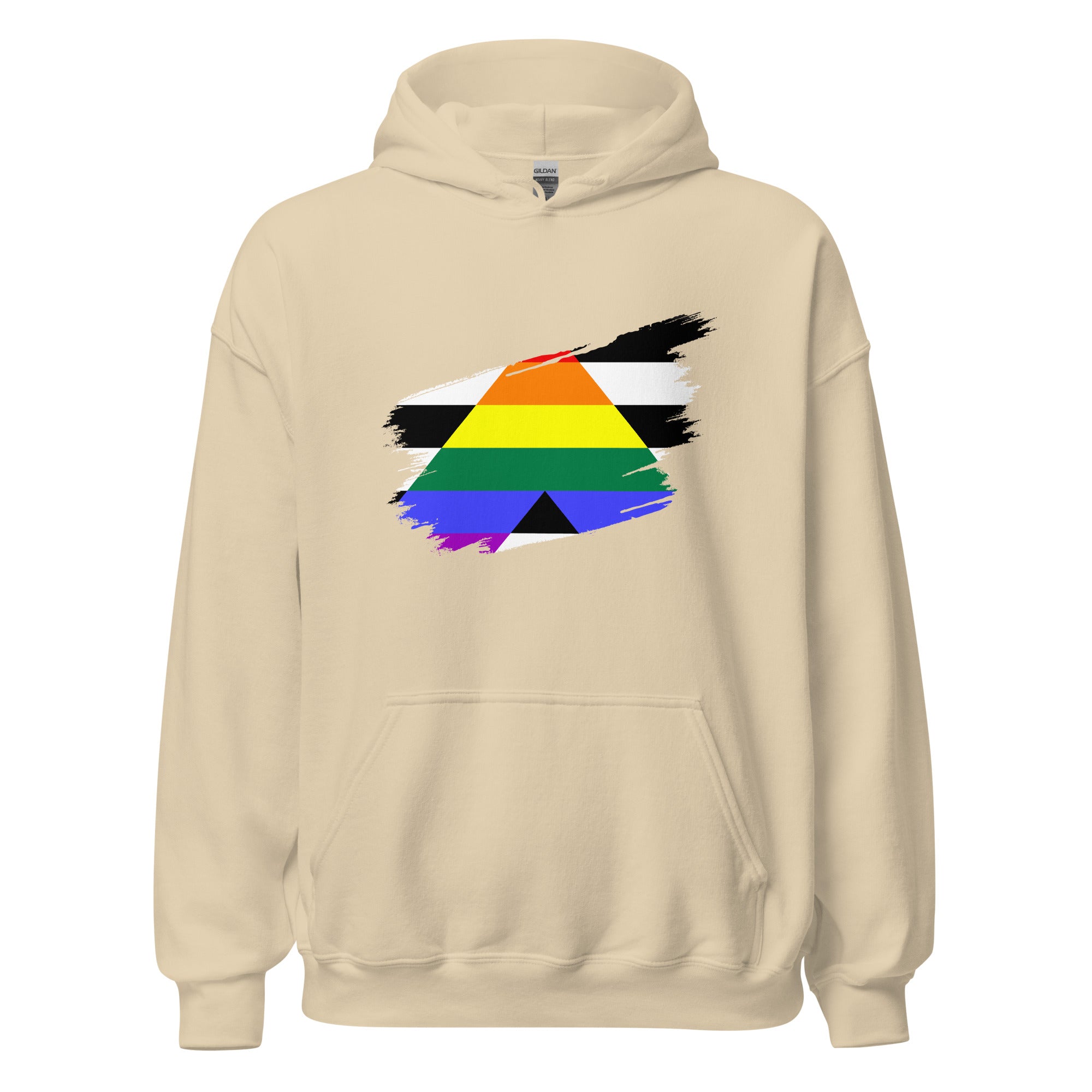 Unisex Hoodie-Straight Grunge Flag