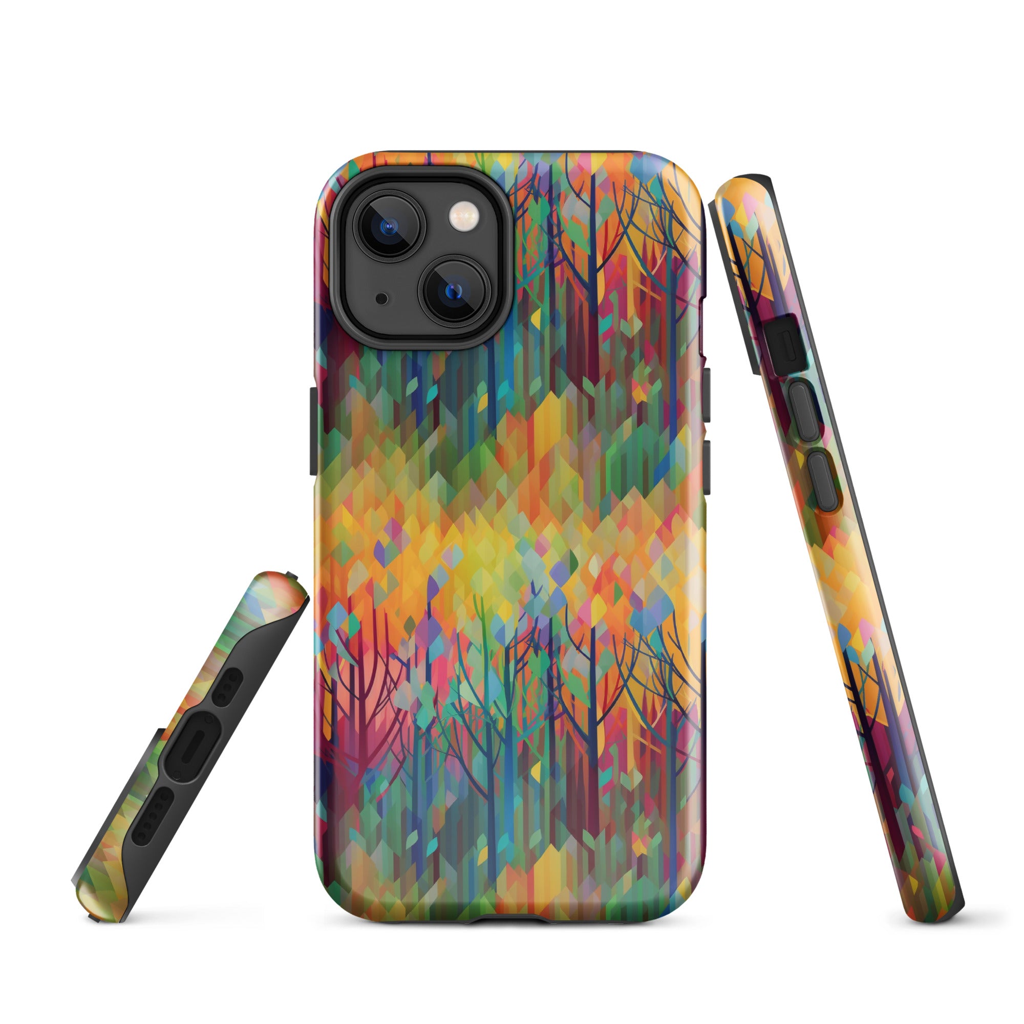 Tough Case for iPhone®- Rainbow Forest Pattern IV