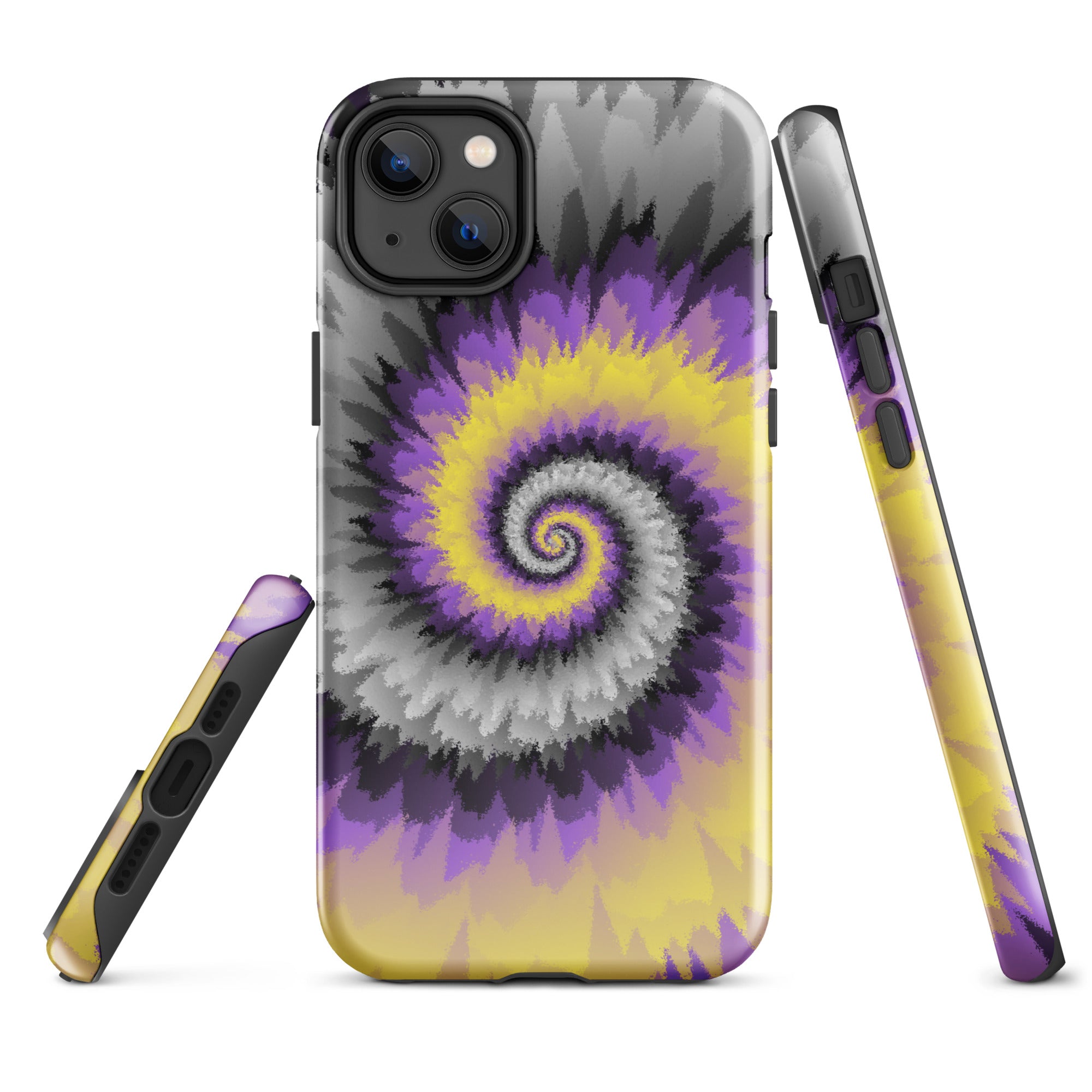 Tough Case for iPhone®-Tie Dye Spiral - Nonbinary