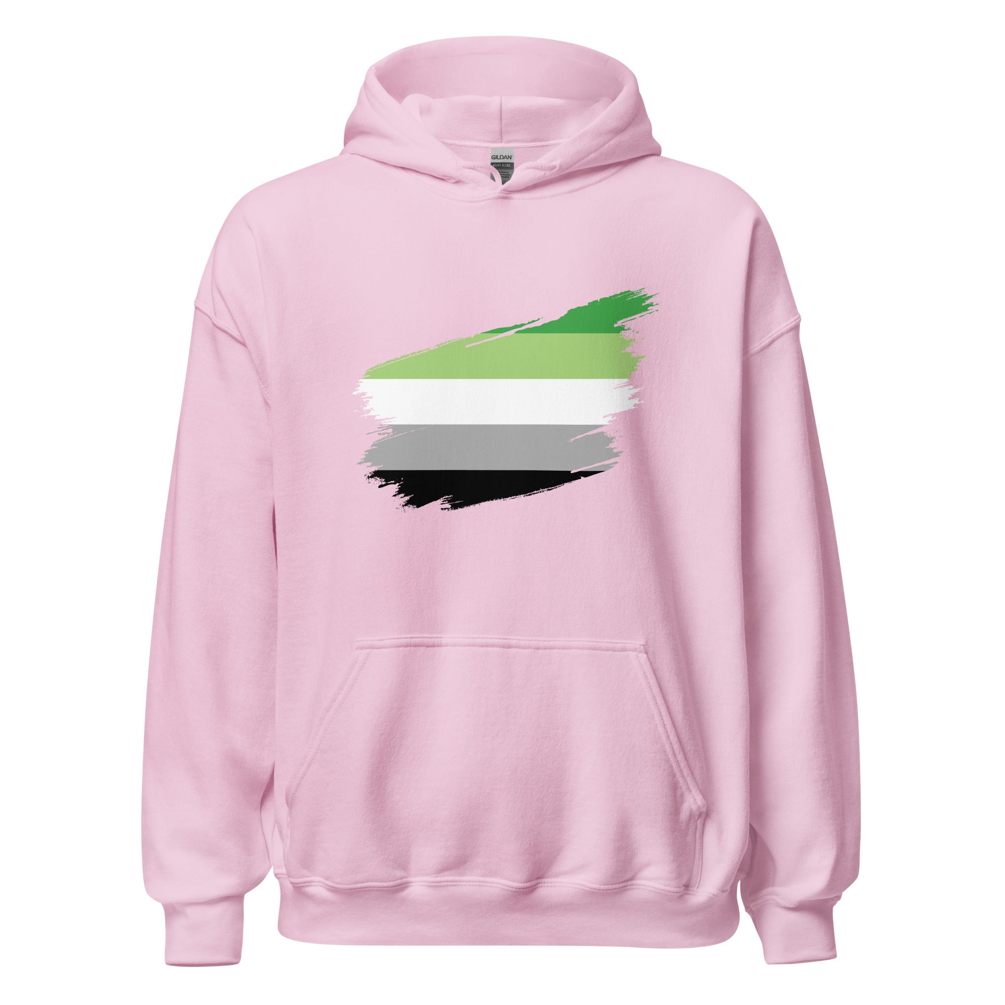 Unisex Hoodie-Aromantic Grunge Flag