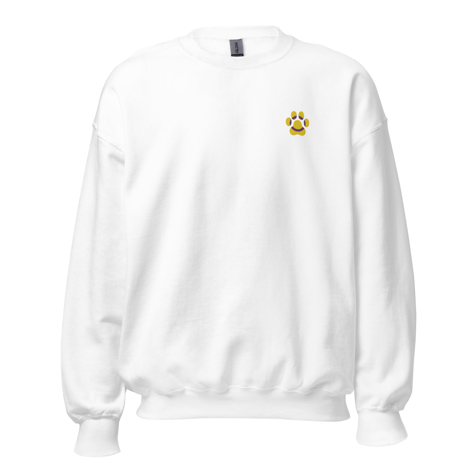 Dog Paw Embroidered Unisex Sweatshirt-Intersex