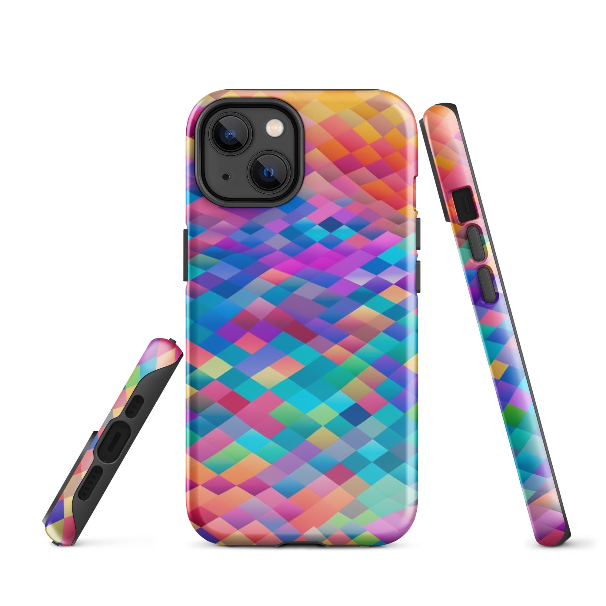 Tough Case for iPhone®- Rainbow Cloud Pattern IV