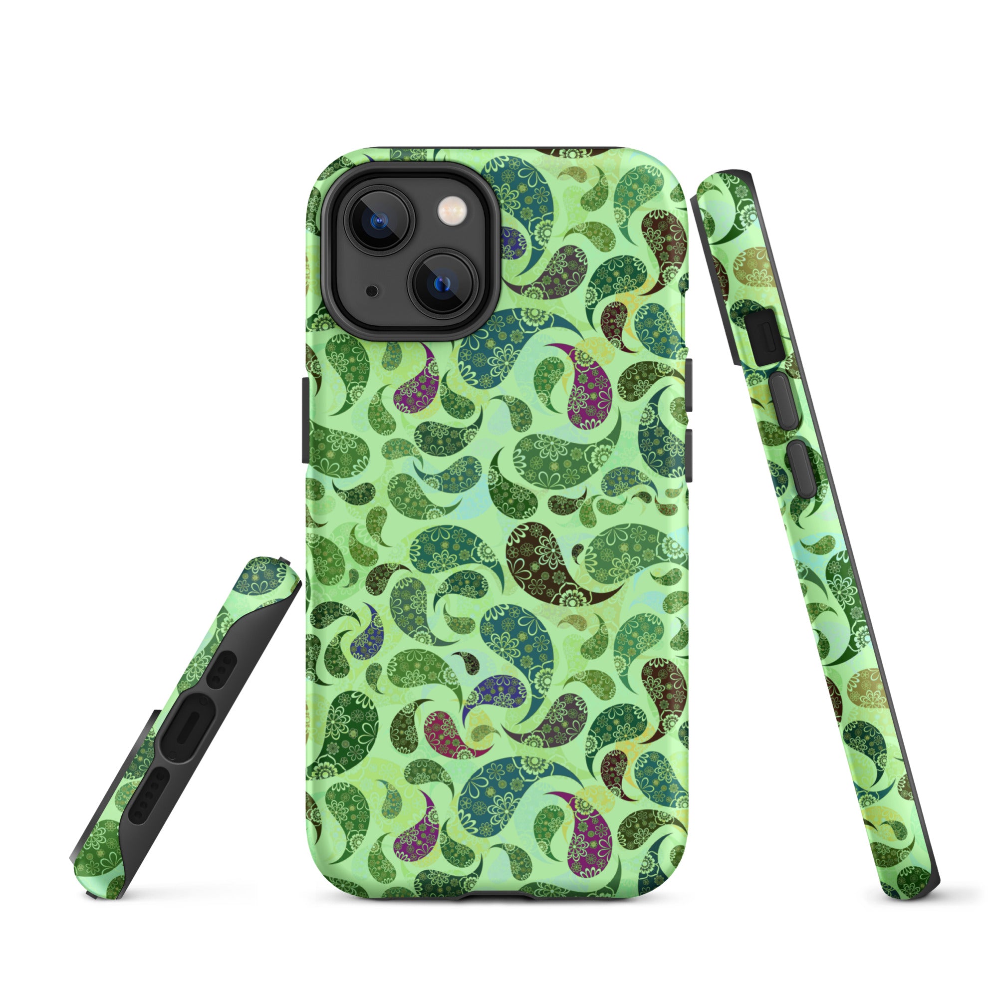 Tough Case for iPhone®- Paisley Green