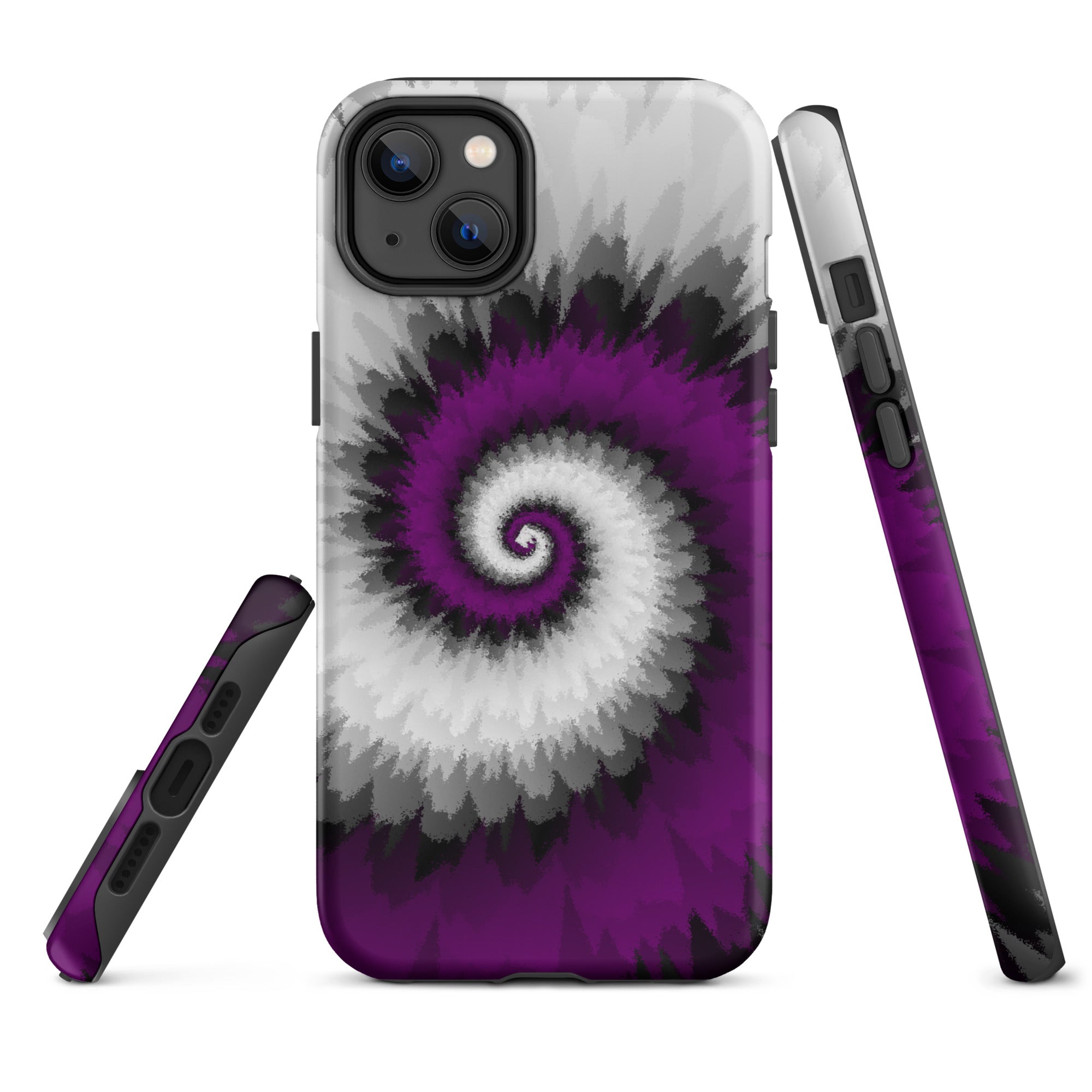 Tough Case for iPhone®-Tie Dye Spiral - Asexual