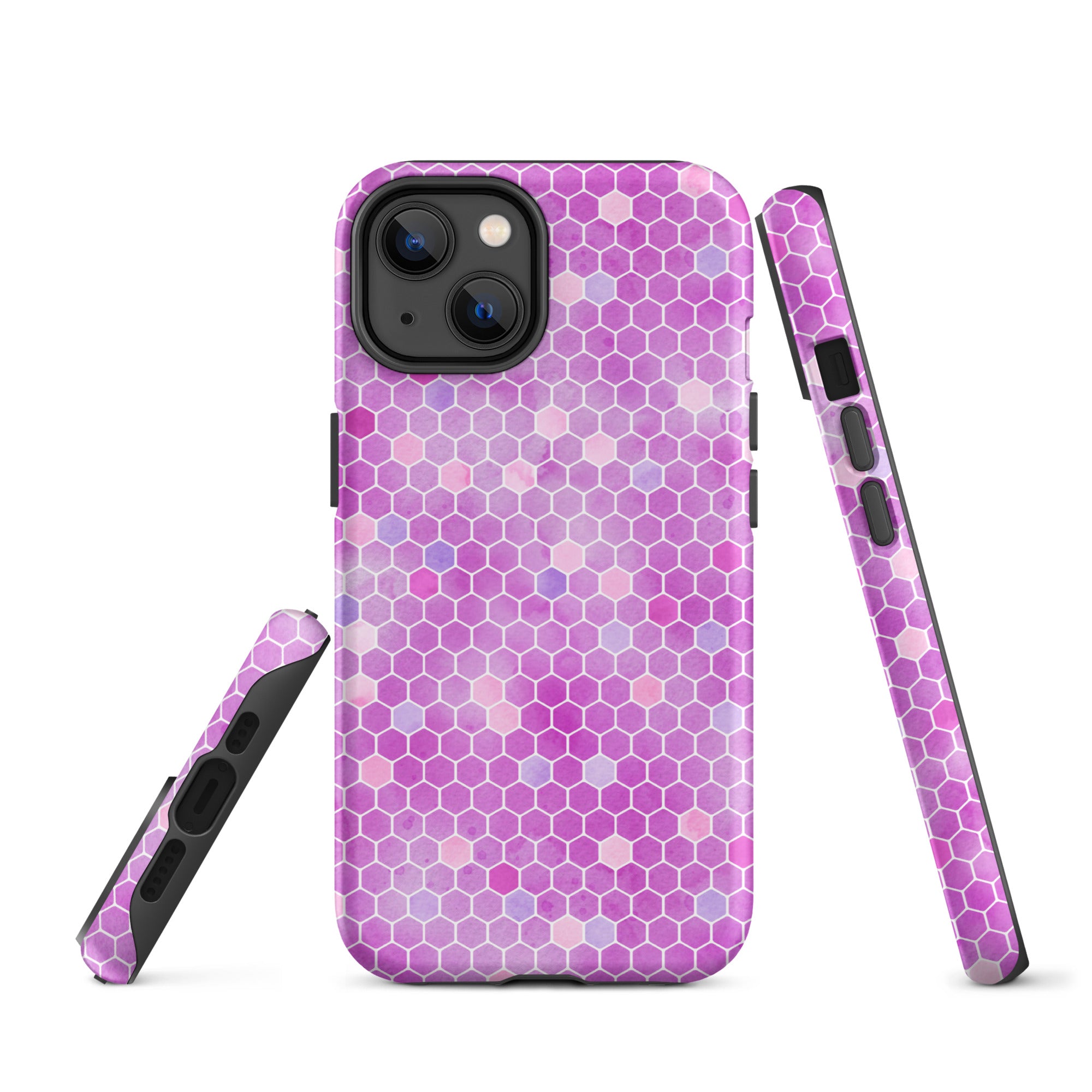 Tough Case for iPhone®- Honeycomb Pink