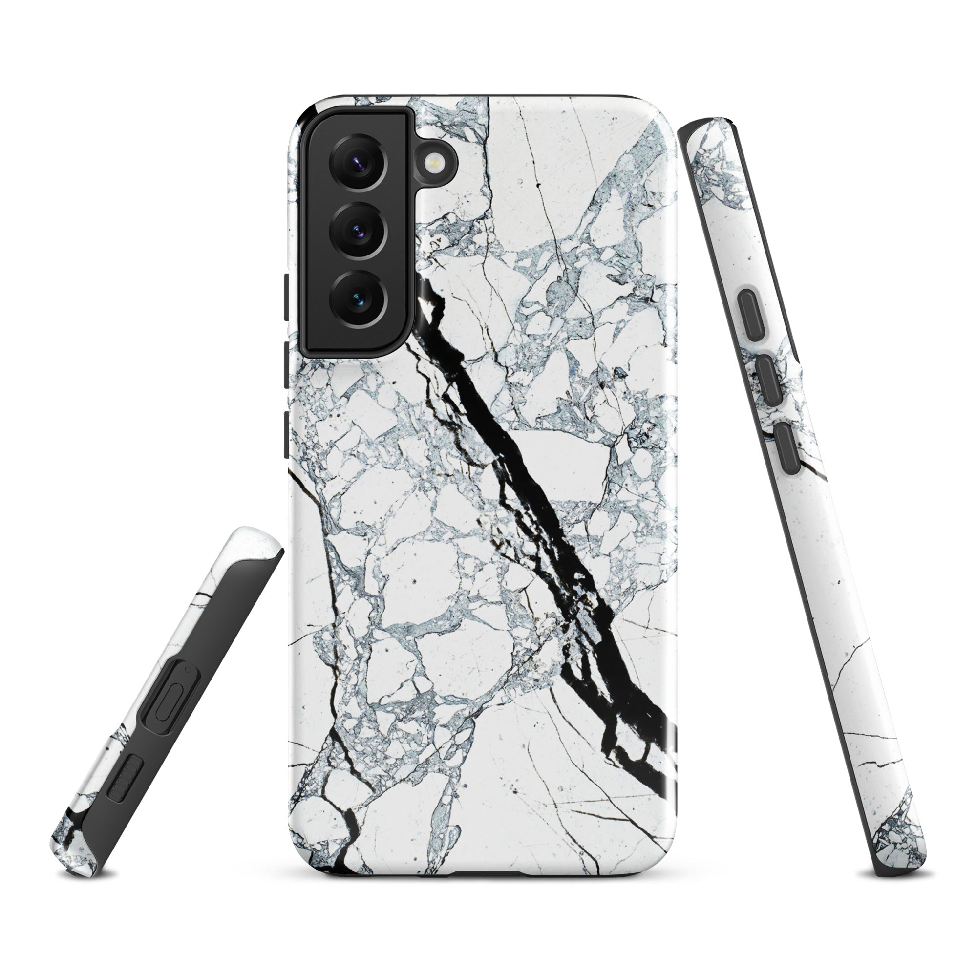 Tough case for Samsung®- Marble Black and White