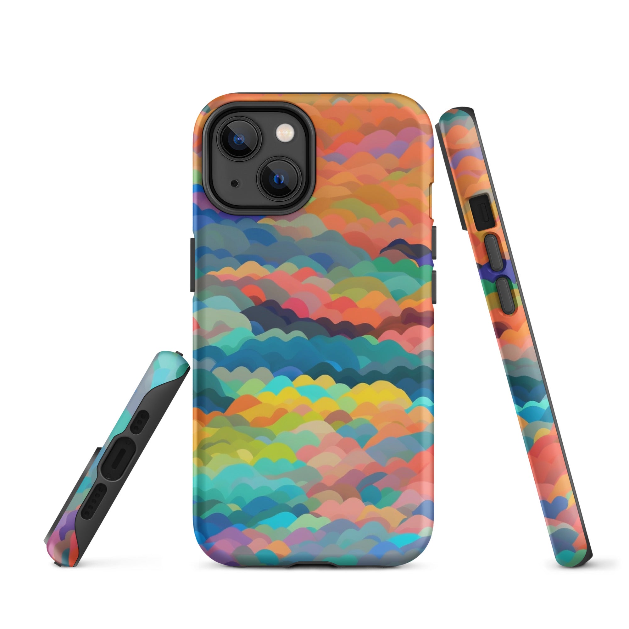 Tough Case for iPhone®- Rainbow Cloud Pattern I
