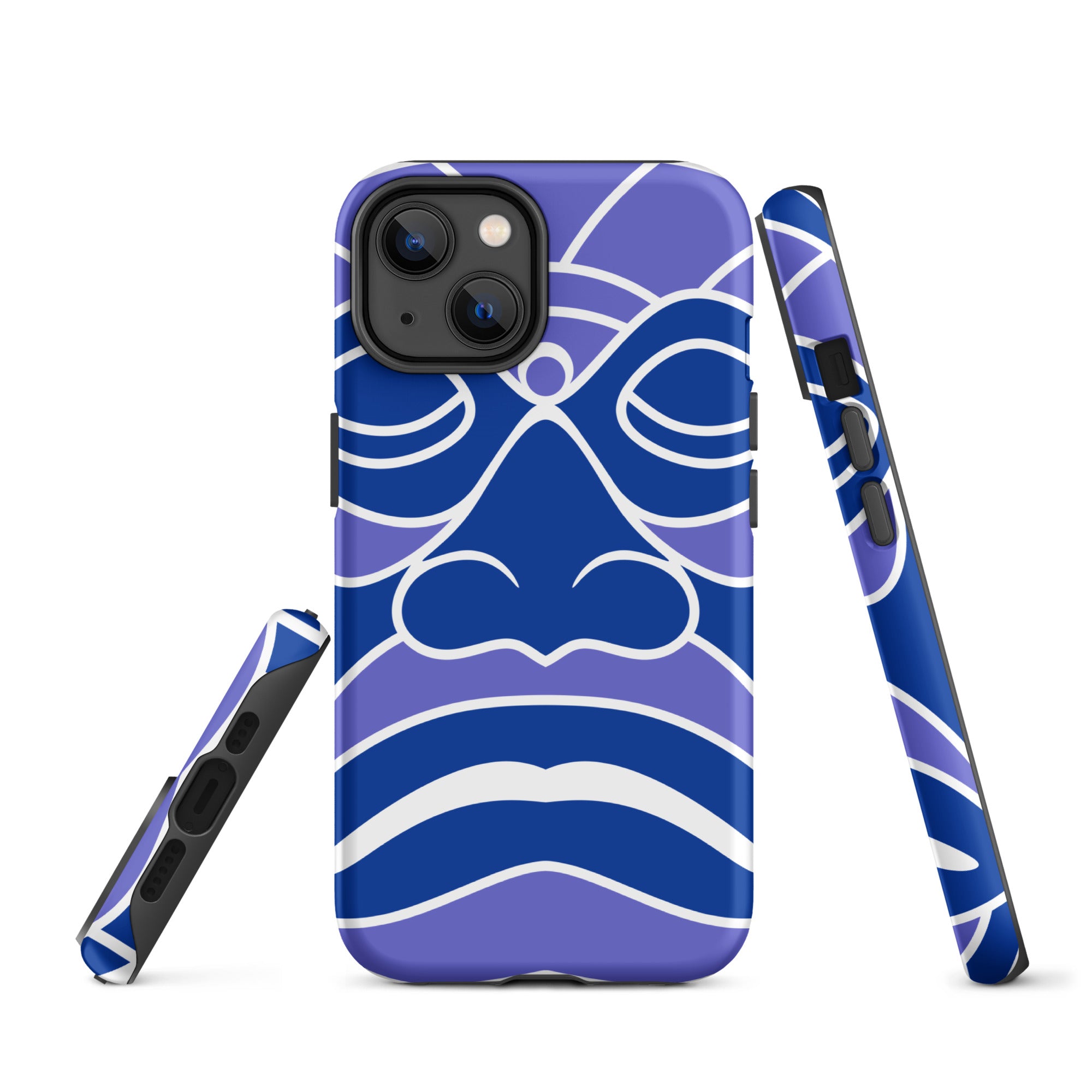 Tough Case for iPhone®- Totem Mask Blue