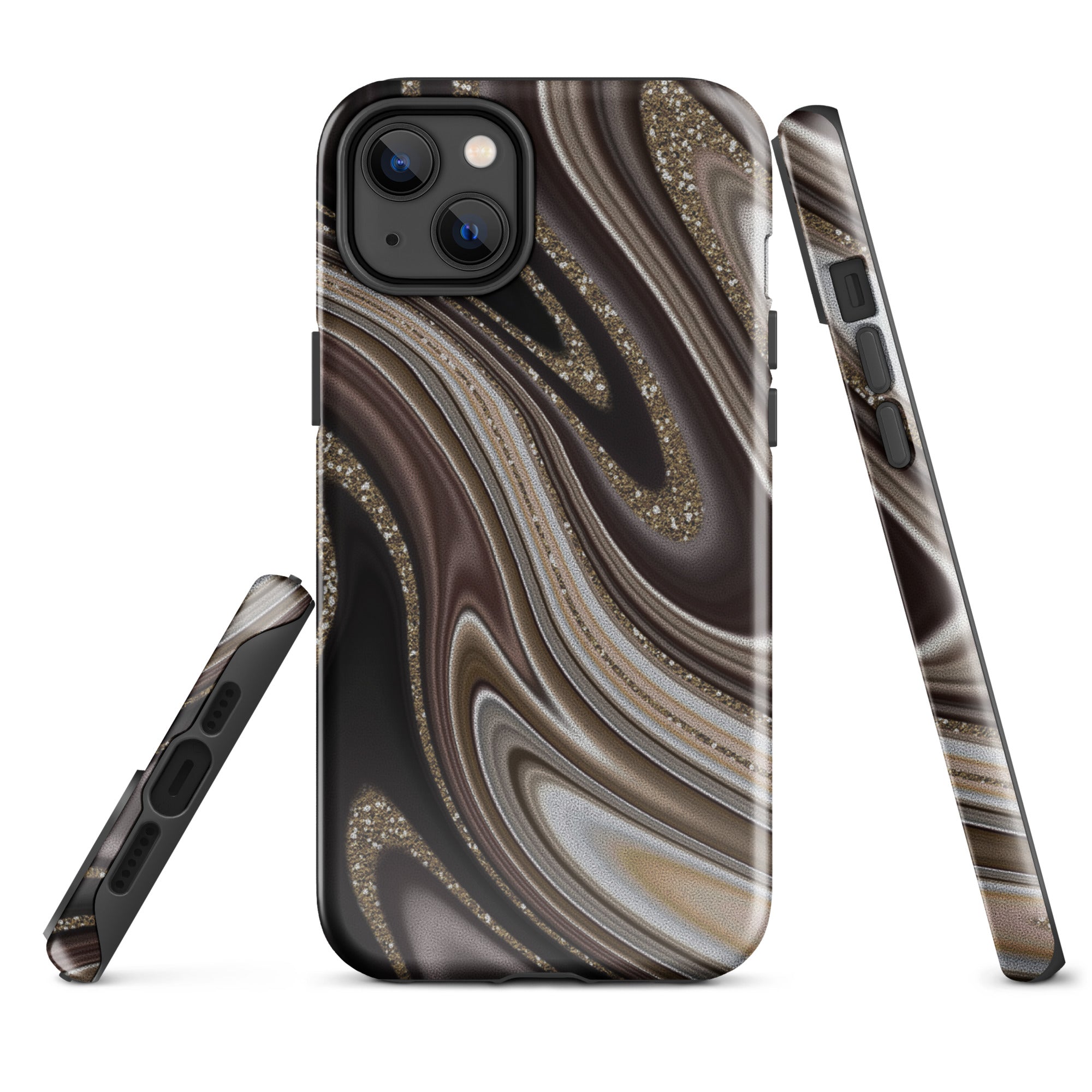 Tough Case for iPhone®- Abstract leather