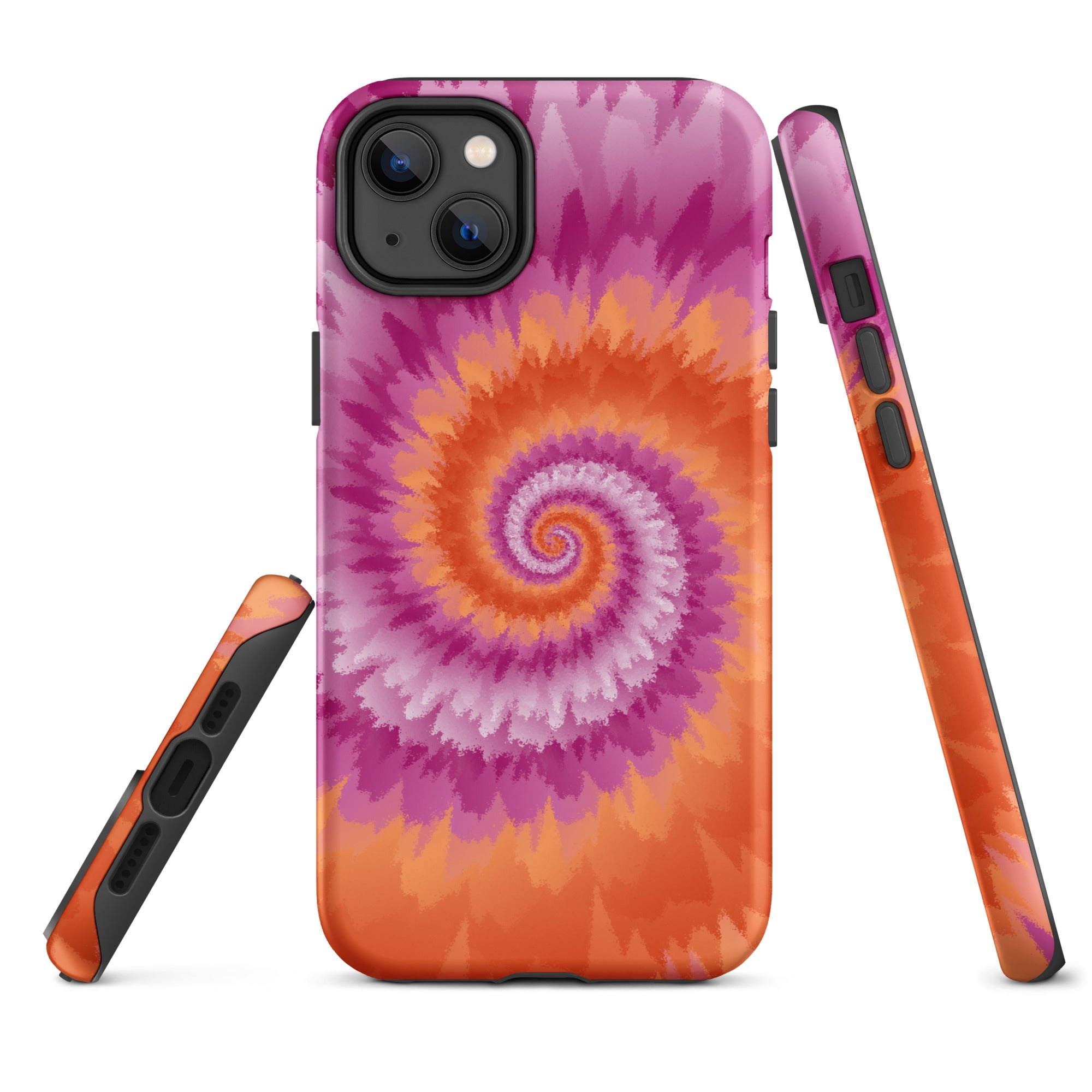 Tough Case for iPhone®-Tie Dye Spiral - Lesbian