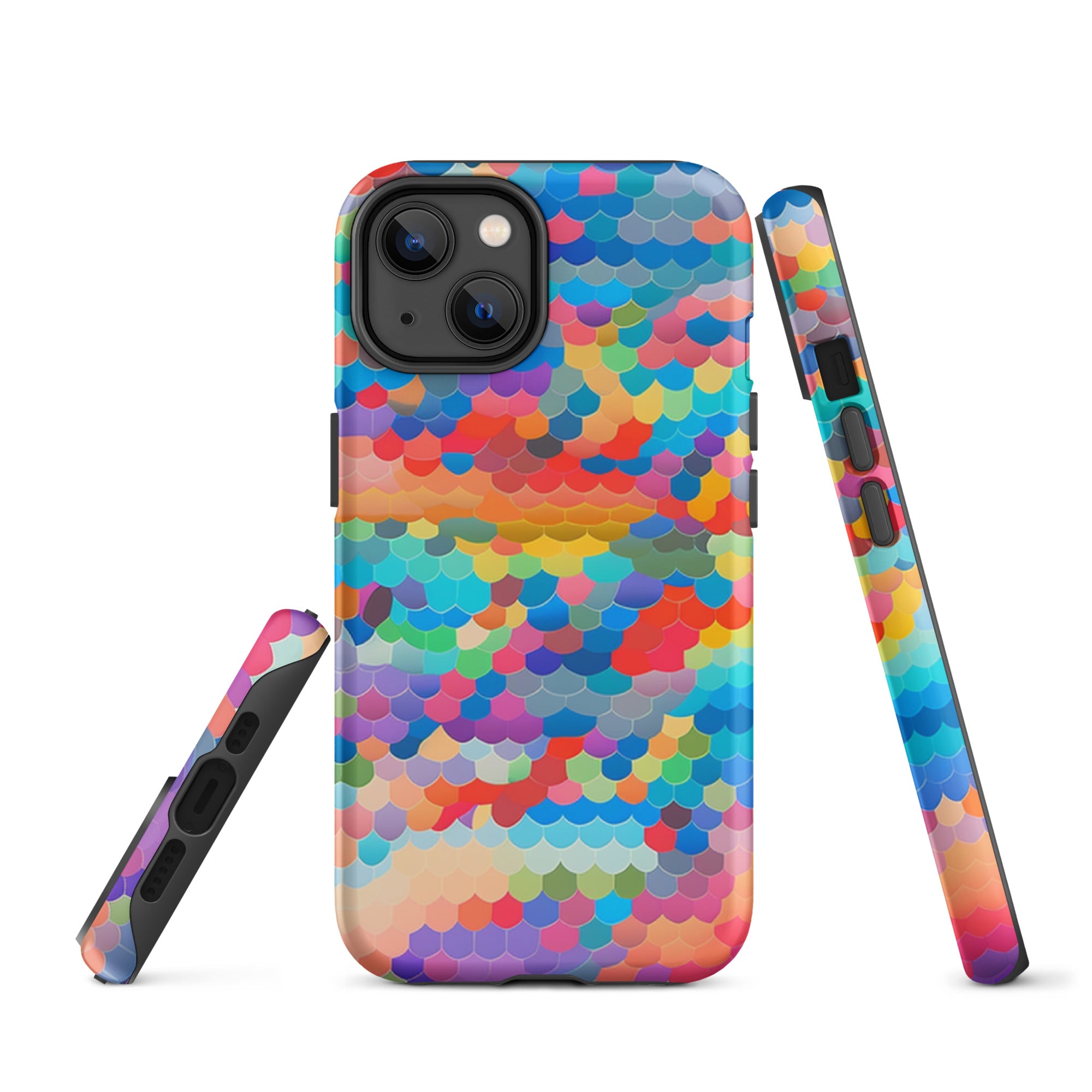 Tough Case for iPhone®- Rainbow Cloud Pattern III