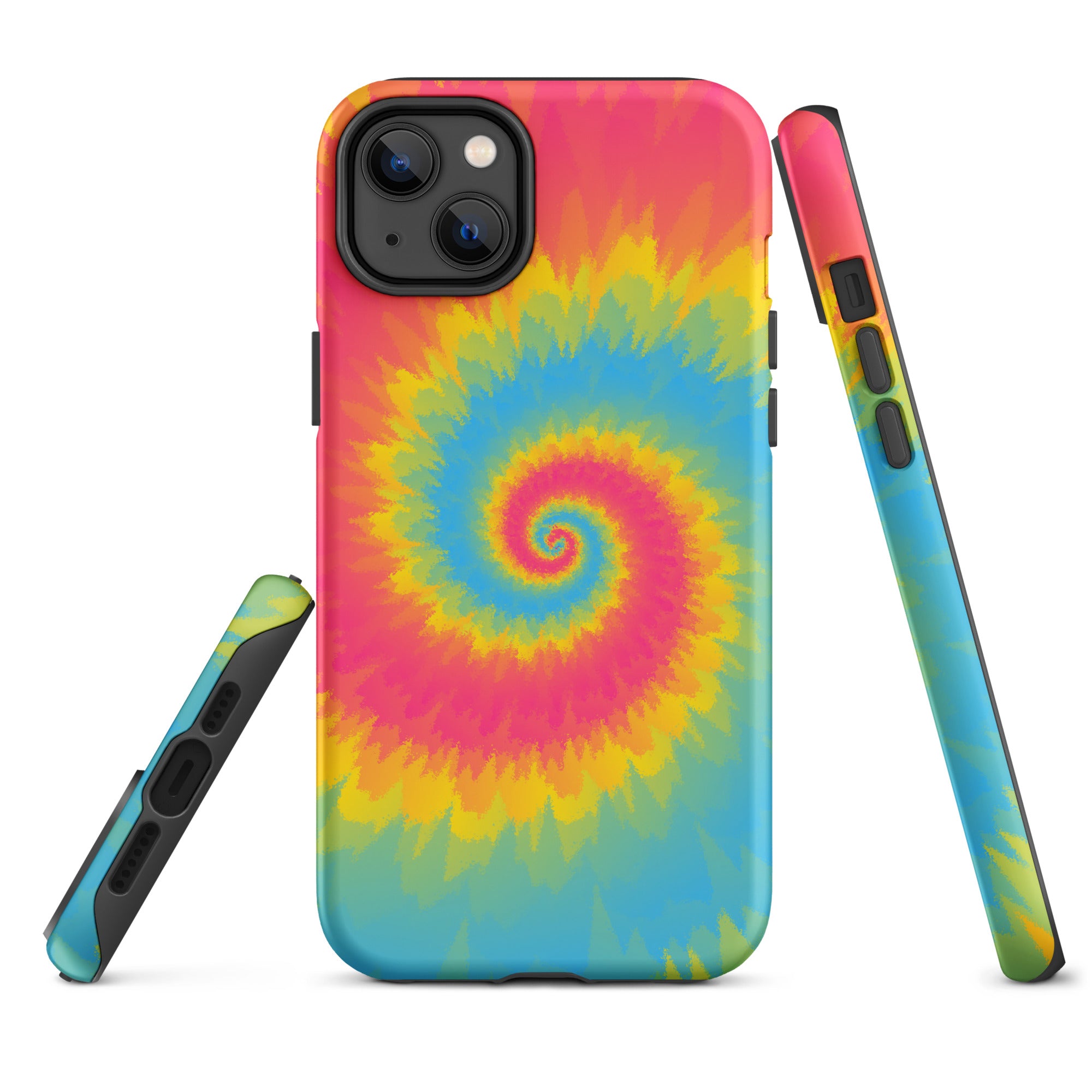 Tough Case for iPhone®-Tie Dye Spiral - Pansexual