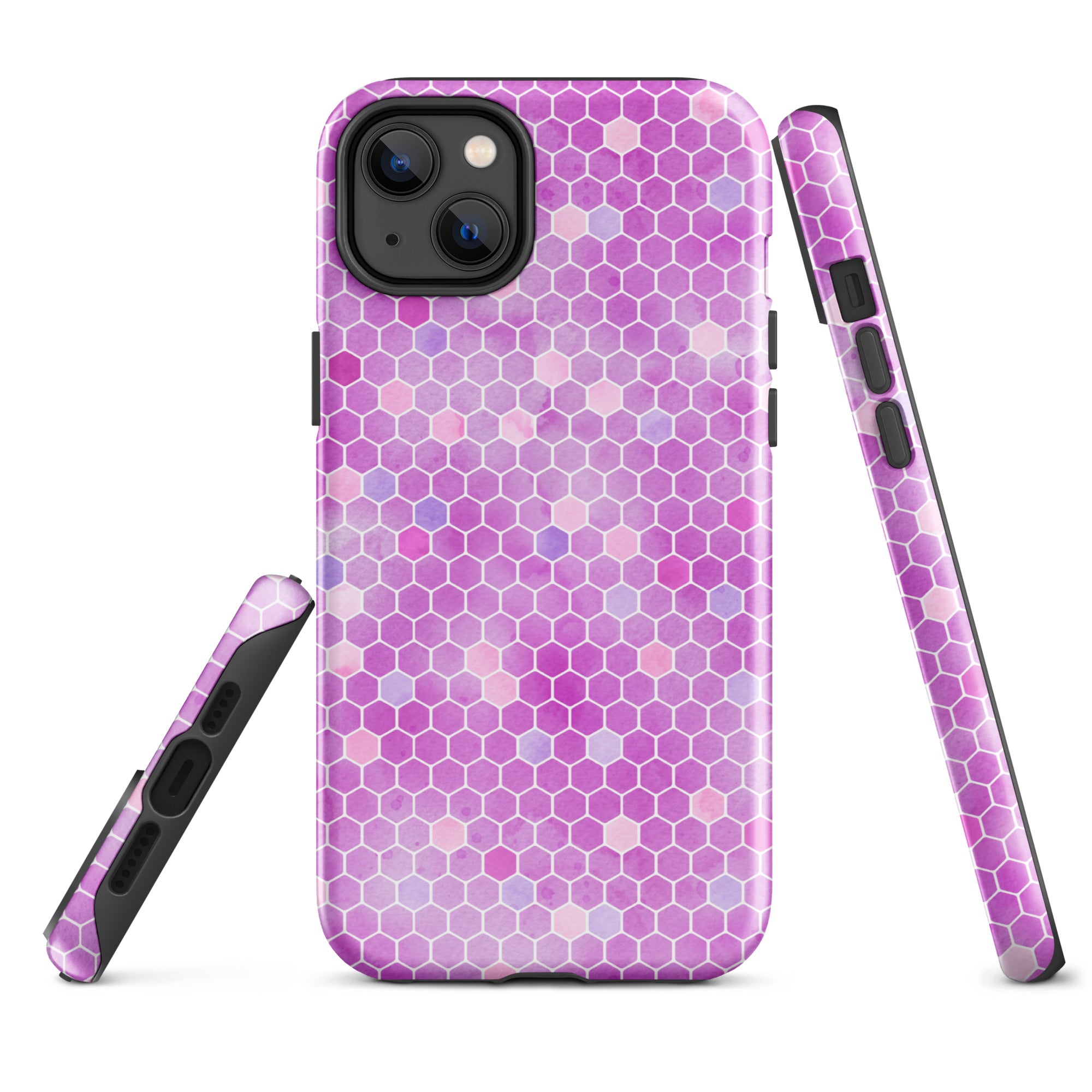 Tough Case for iPhone®- Honeycomb Pink