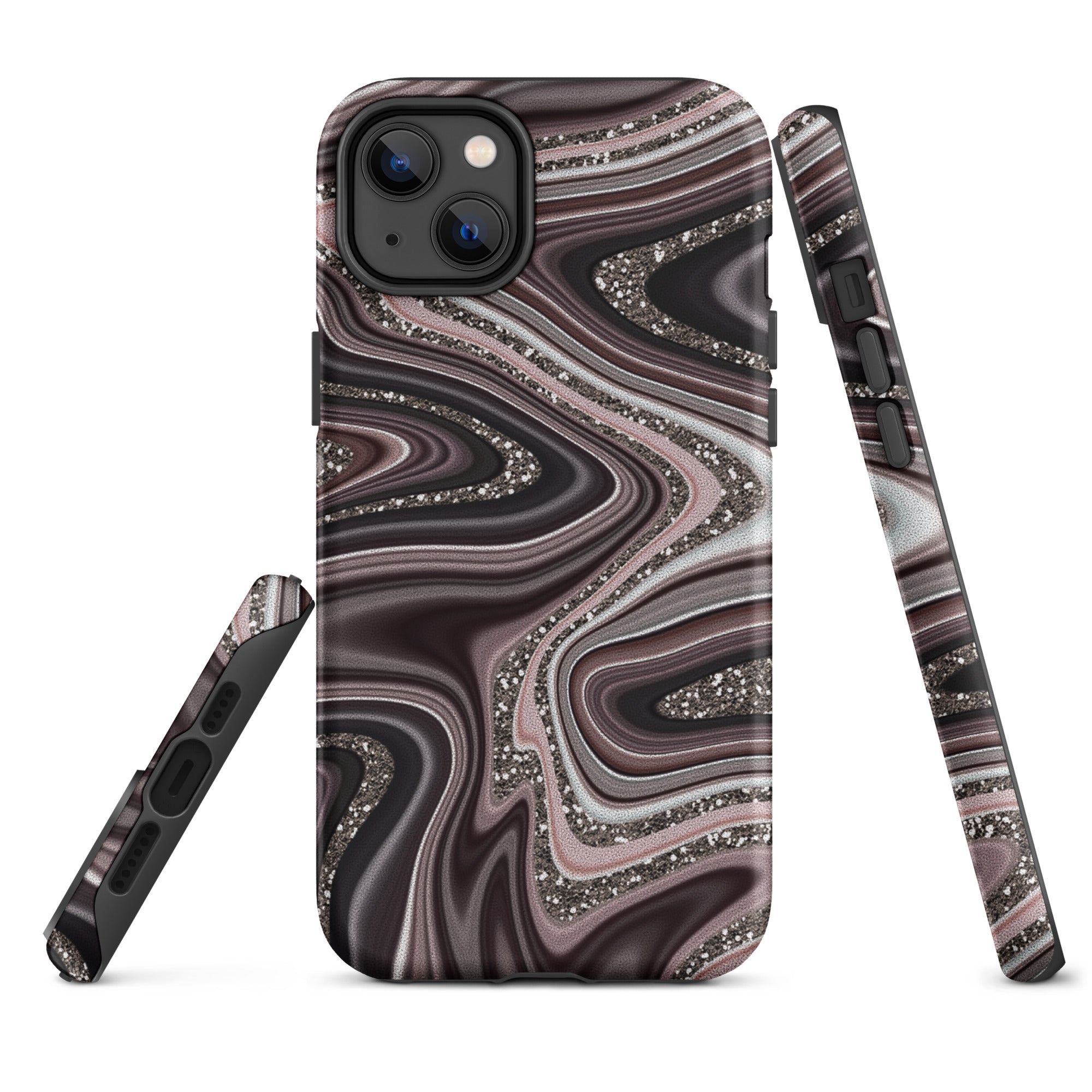 Tough Case for iPhone®- Abstract Leather