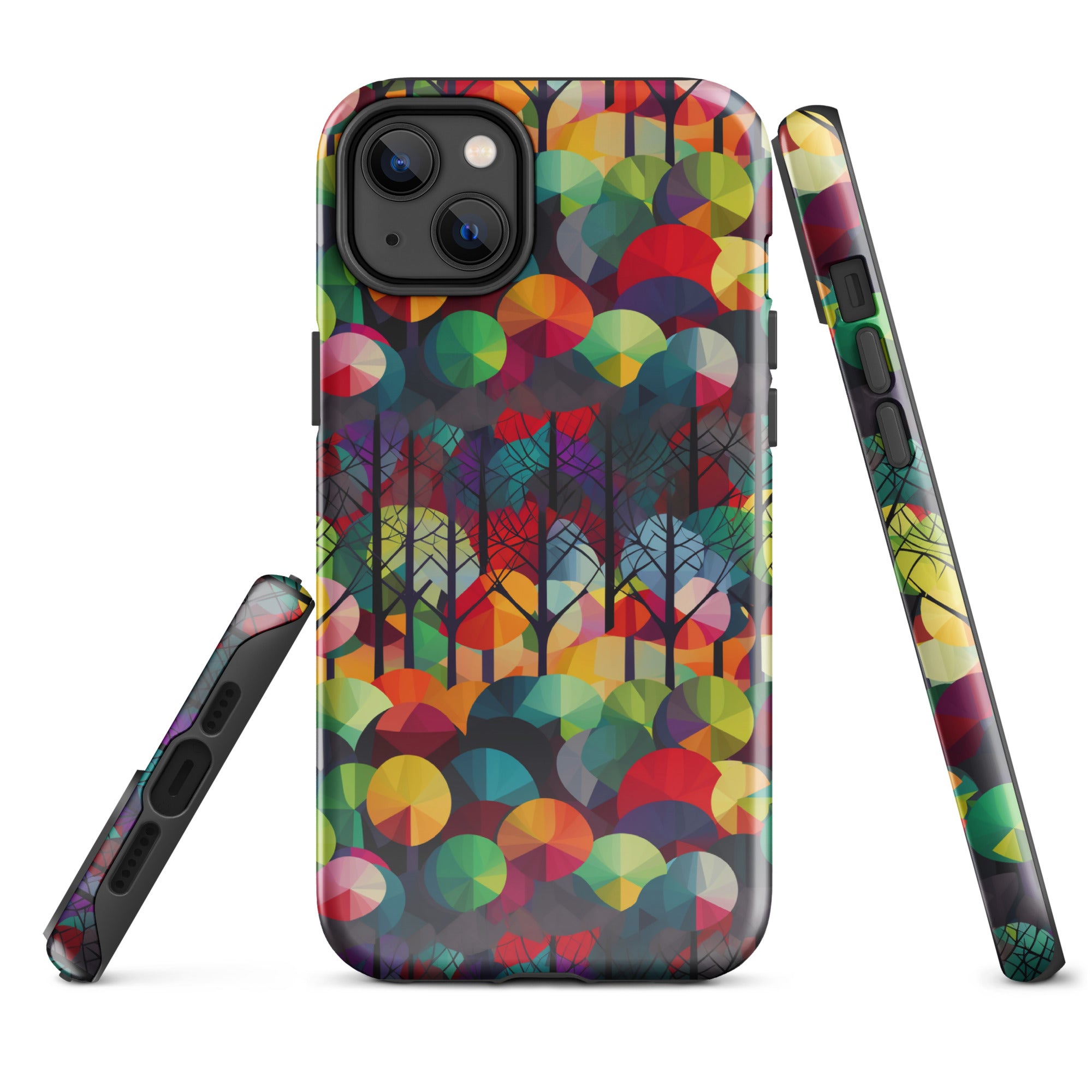 Tough Case for iPhone®- Rainbow Forest Pattern III