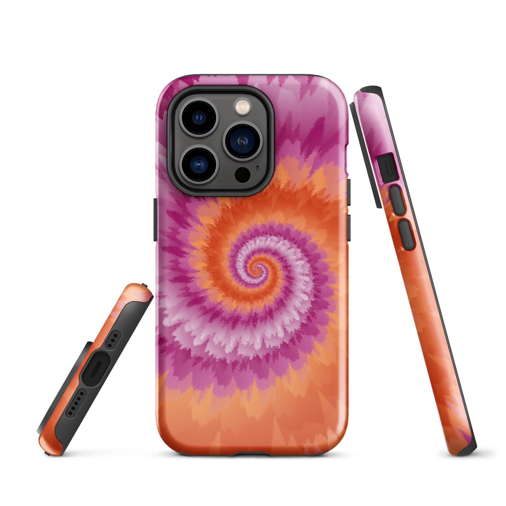 Tough Case for iPhone®-Tie Dye Spiral - Lesbian