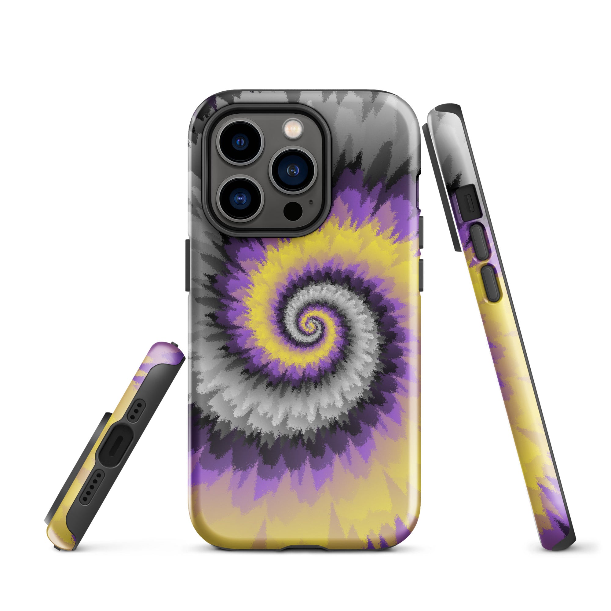Tough Case for iPhone®-Tie Dye Spiral - Nonbinary