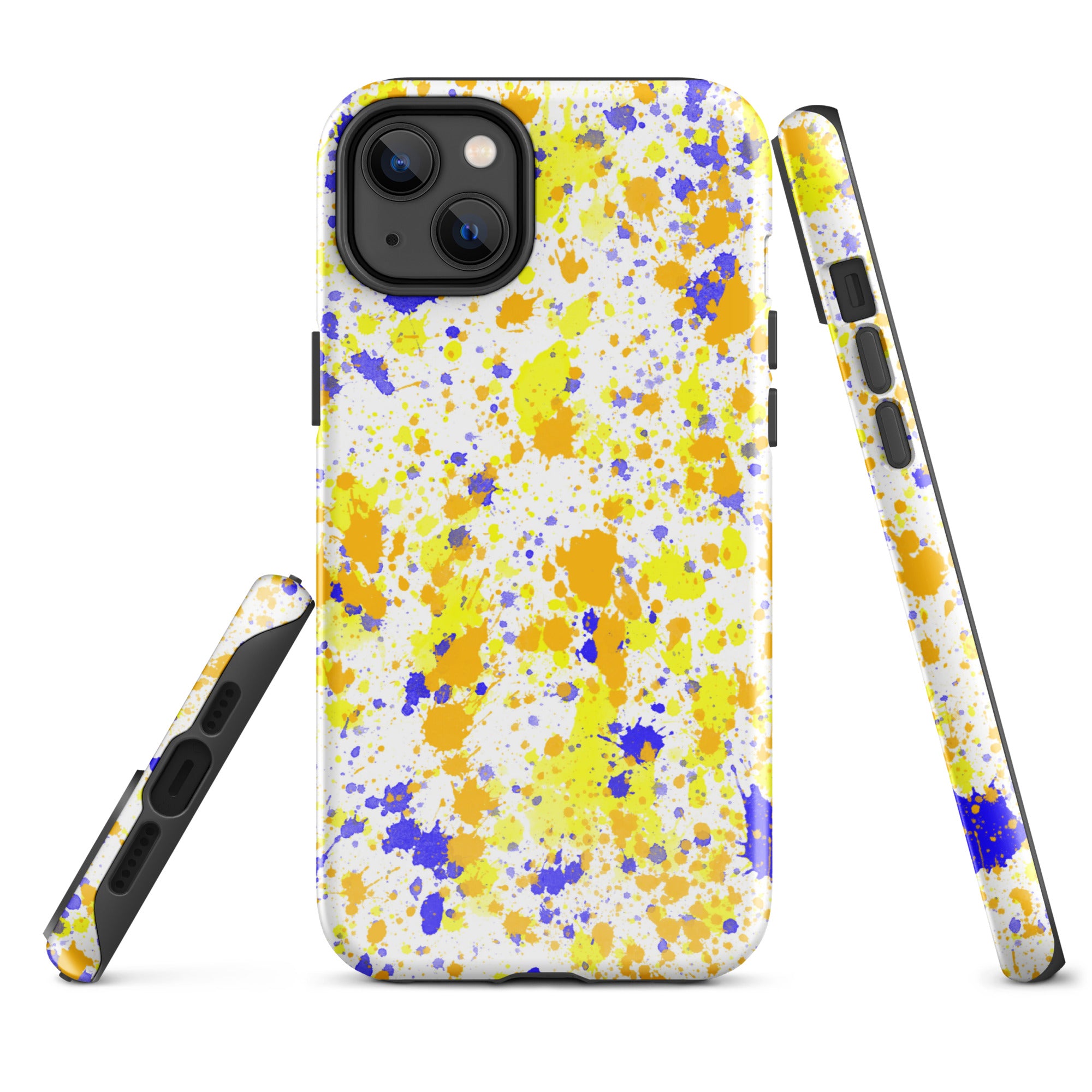 Tough Case for iPhone®- Paint Splatter Yellow
