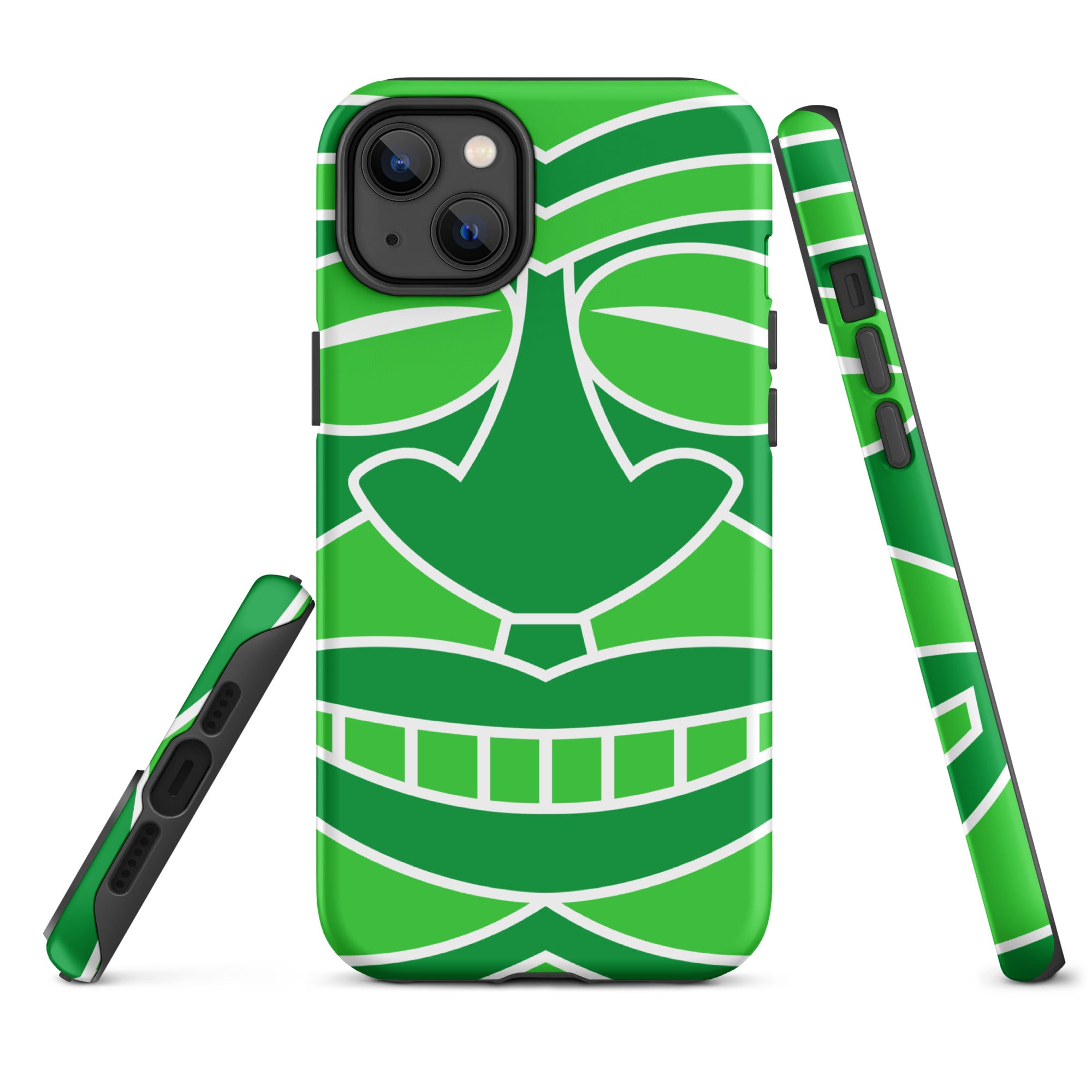 Tough Case for iPhone®- Totem Mask Green