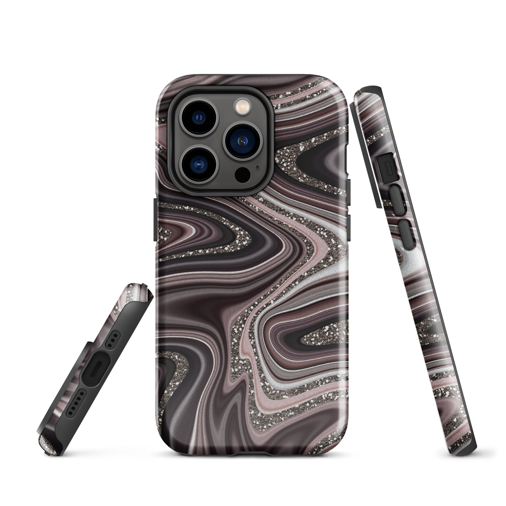 Tough Case for iPhone®- Abstract Leather