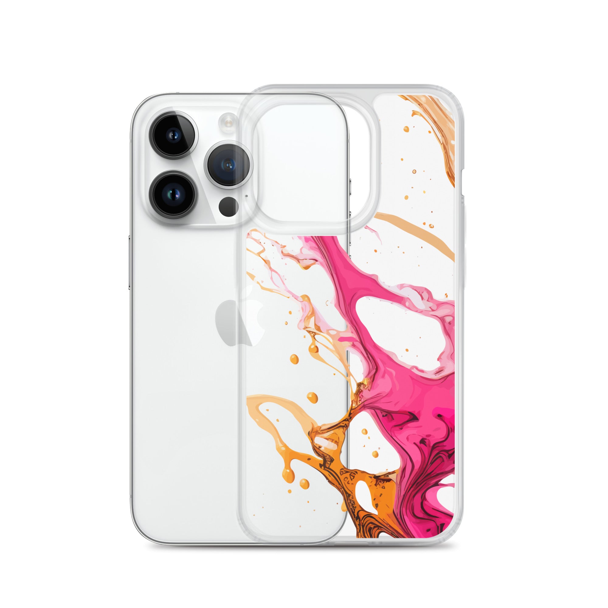 Clear Case for iPhone®- Alchohol Ink Design IV