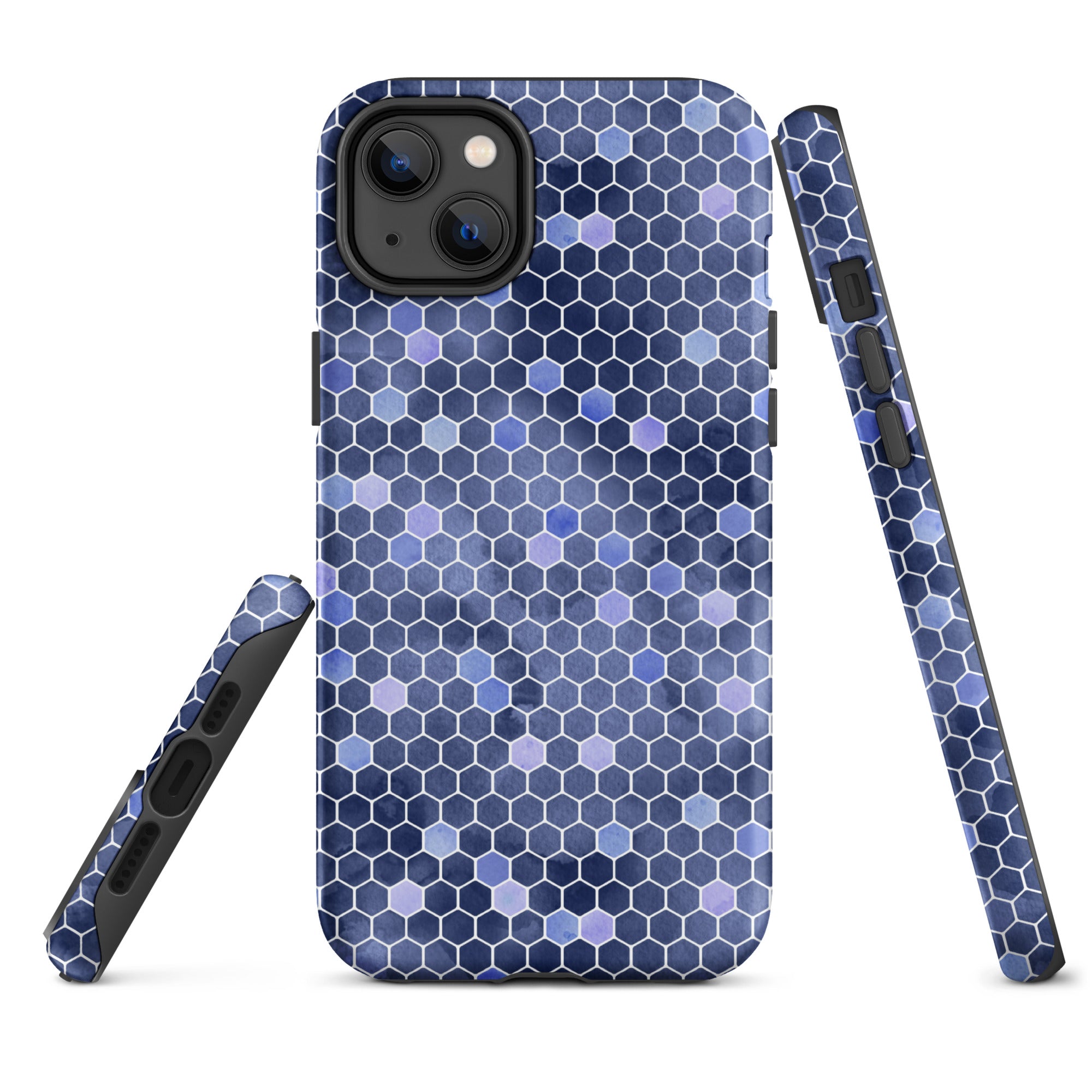 Tough Case for iPhone®- Honeycomb Blue