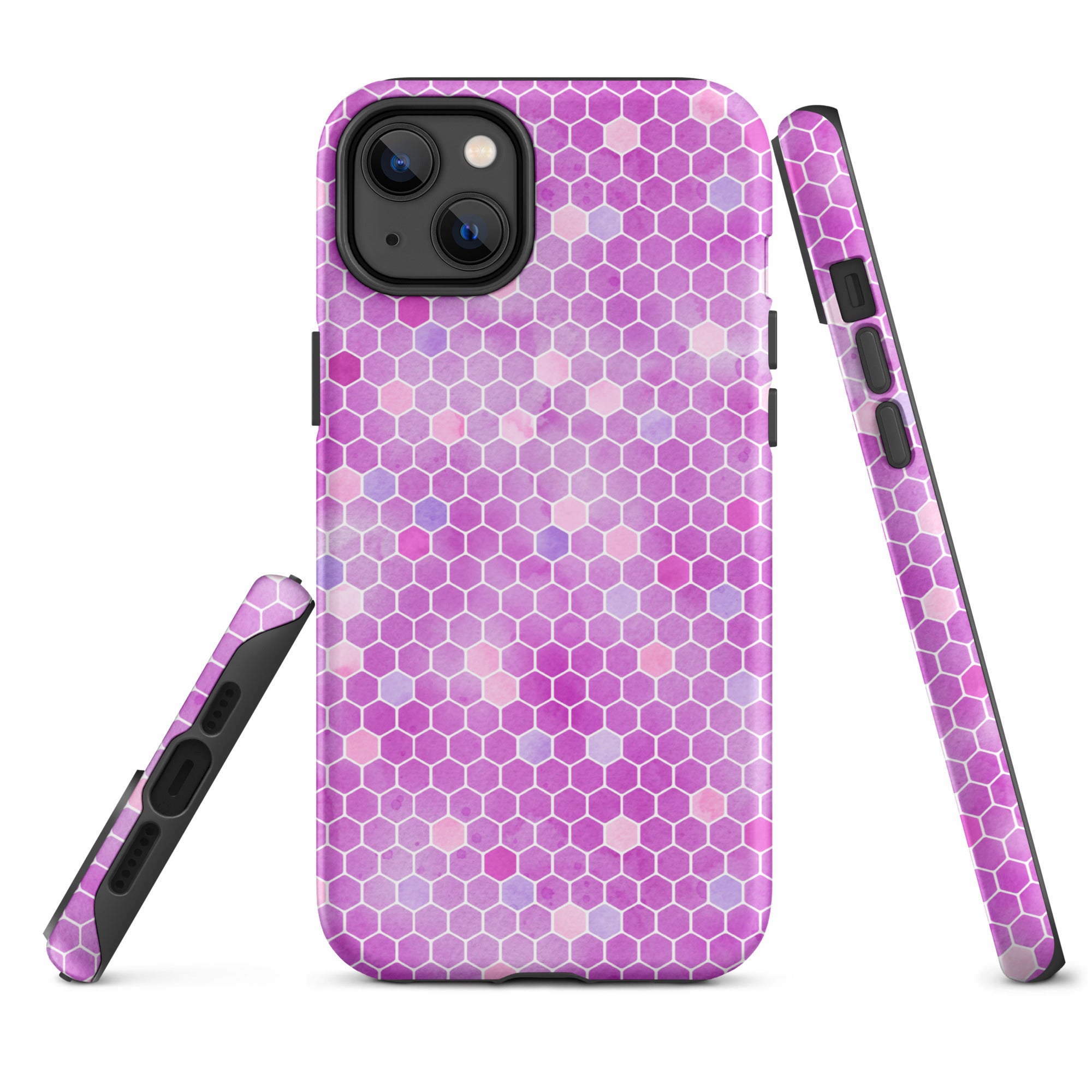 Tough Case for iPhone®- Honeycomb Pink