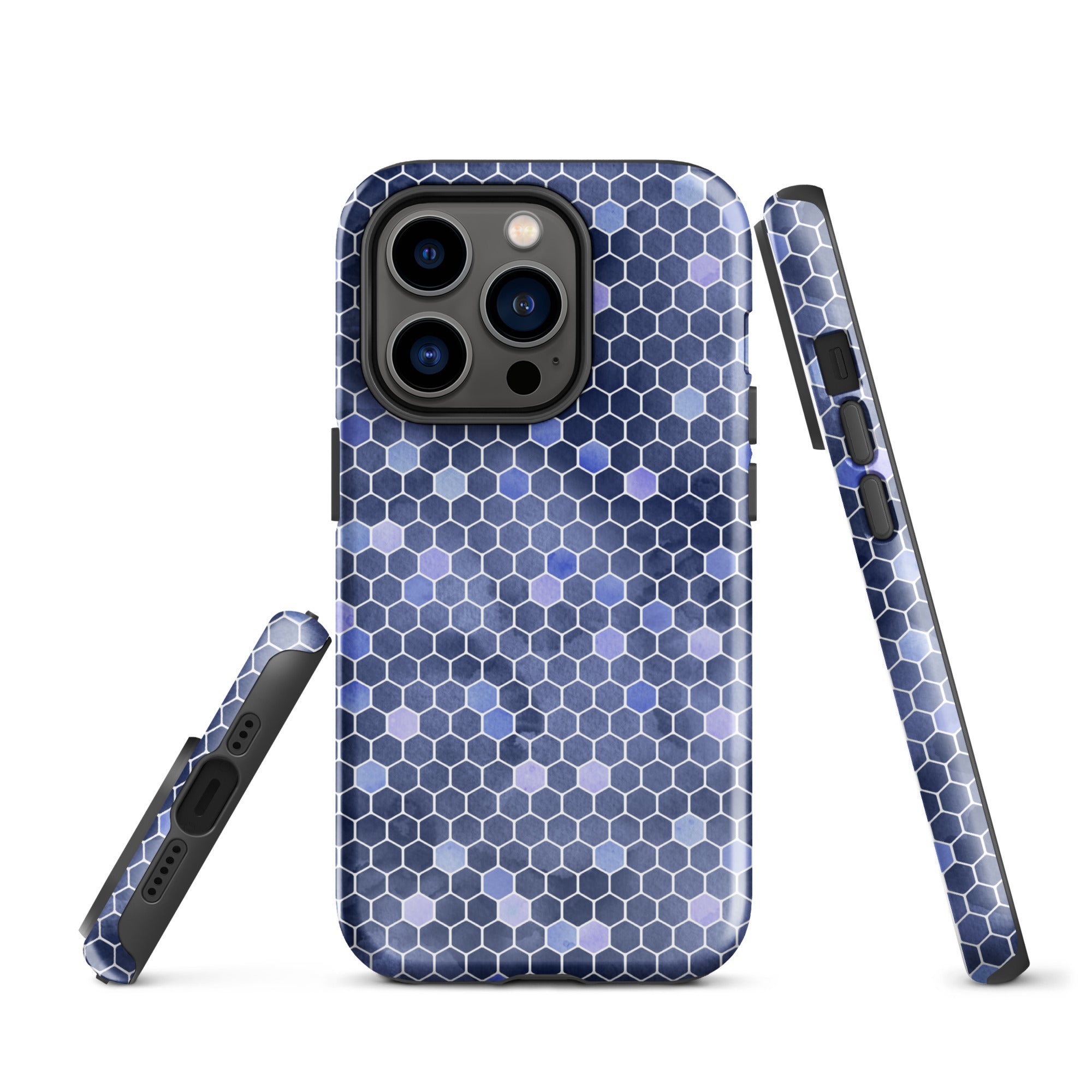Tough Case for iPhone®- Honeycomb Blue