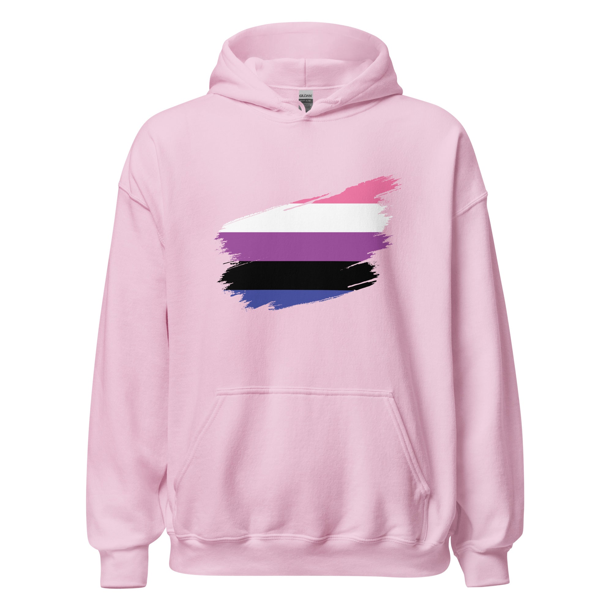 Unisex Hoodie-Genderfluid Grunge Flag