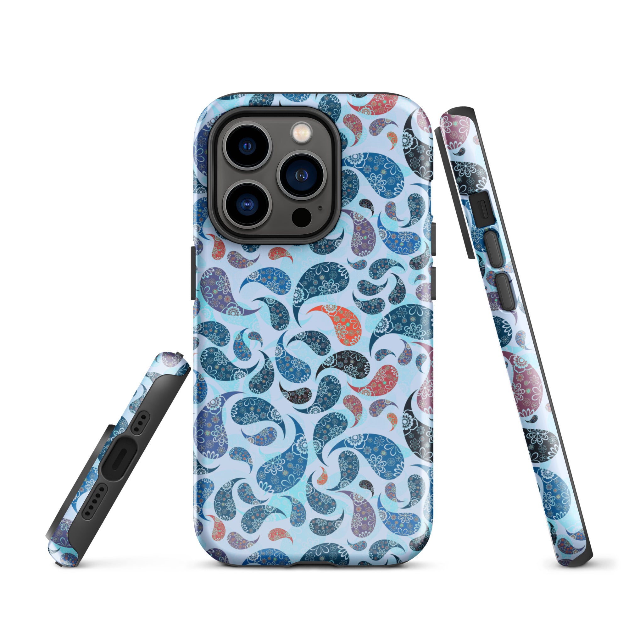 Tough Case for iPhone®- Paisley Blue