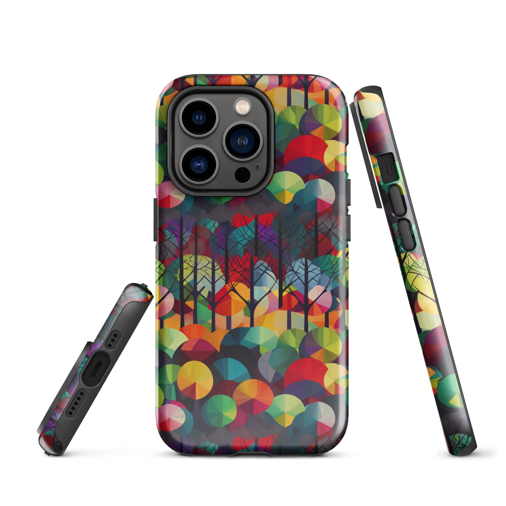 Tough Case for iPhone®- Rainbow Forest Pattern III