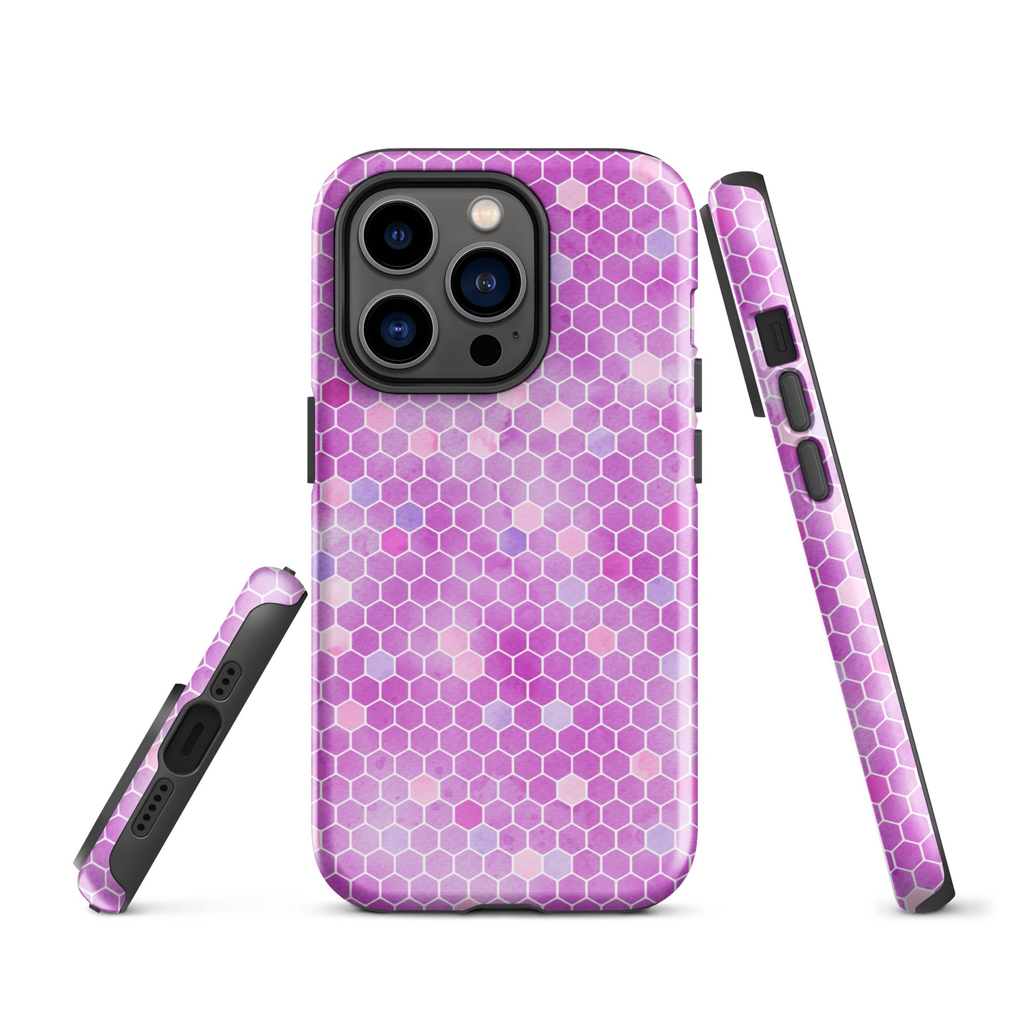 Tough Case for iPhone®- Honeycomb Pink