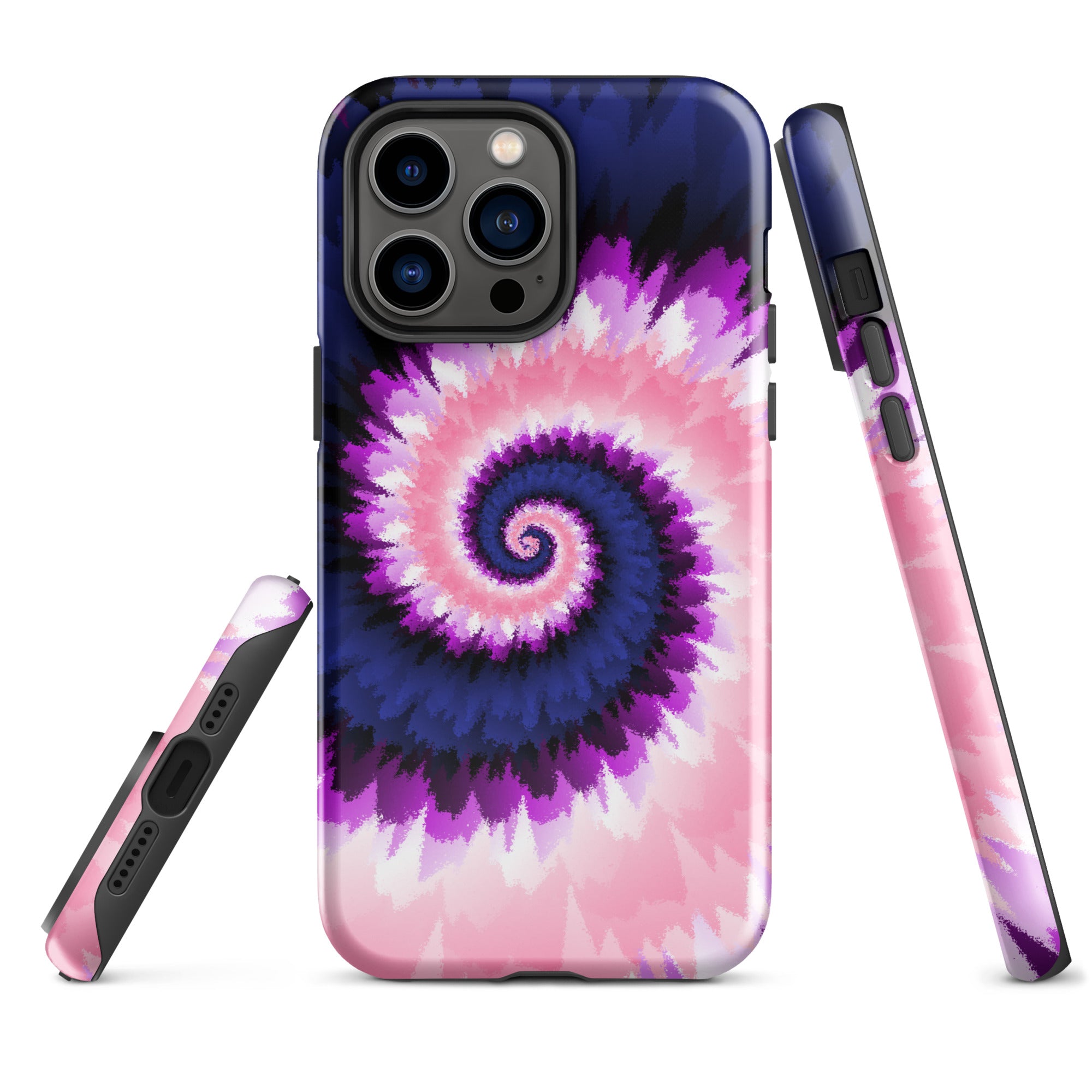 Tough Case for iPhone®-Tie Dye Spiral - Genderfluid