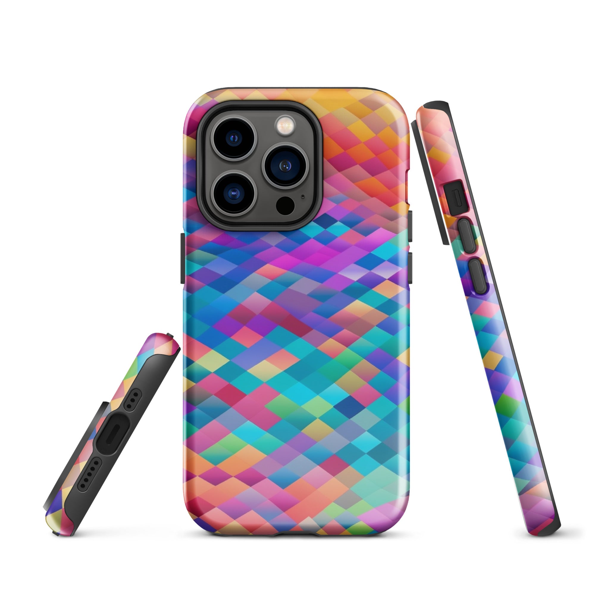 Tough Case for iPhone®- Rainbow Cloud Pattern IV