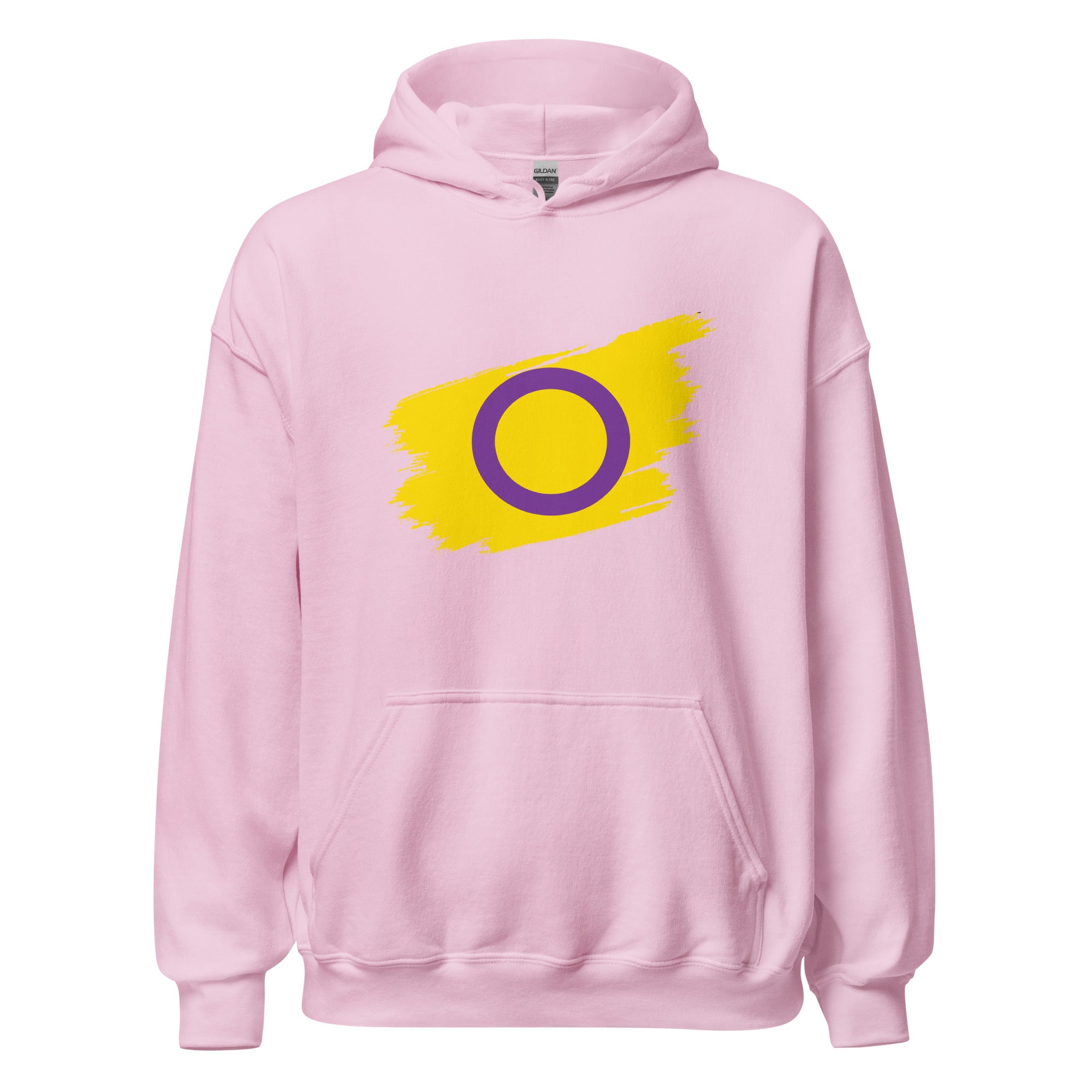 Unisex Hoodie-Intersex Grunge Flag