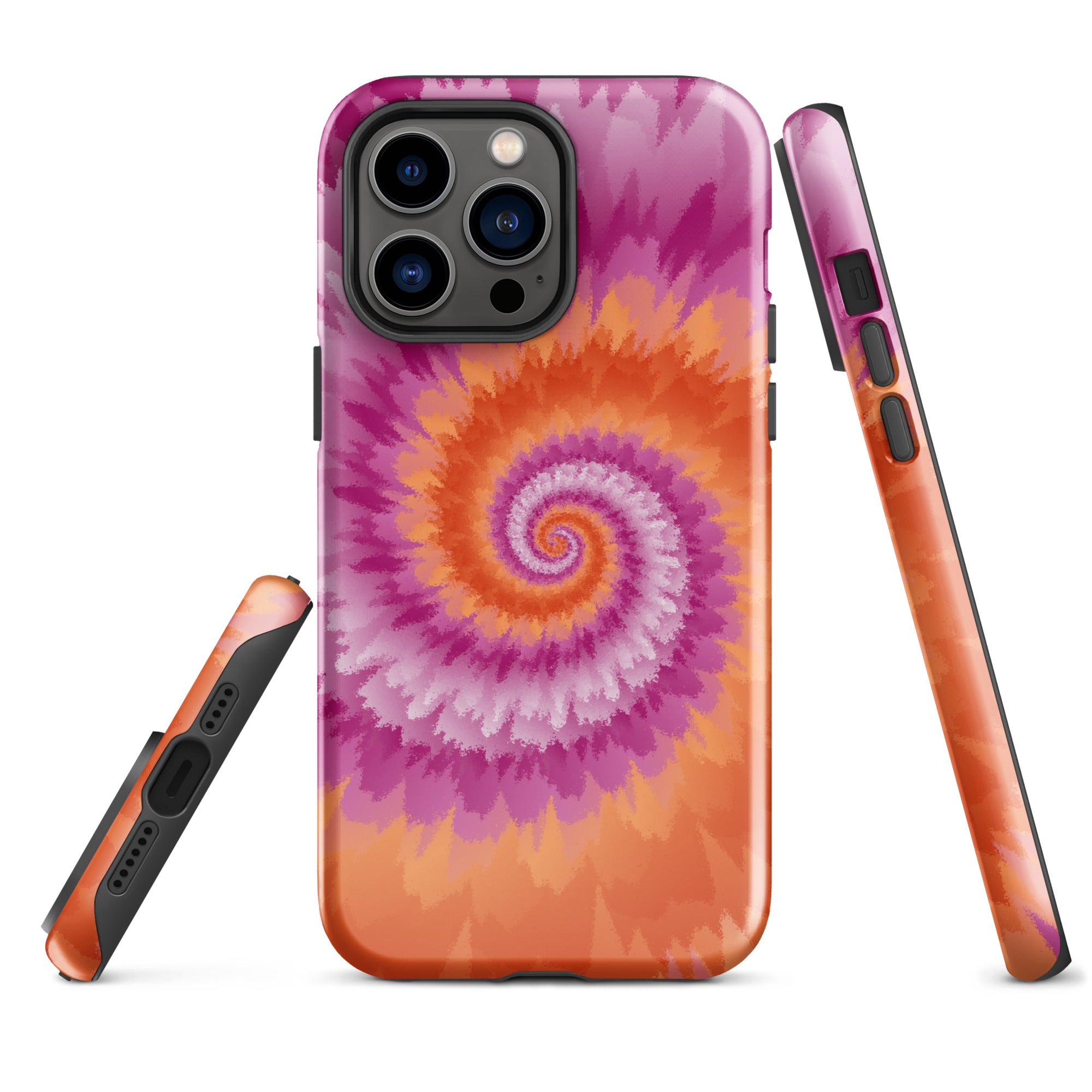 Tough Case for iPhone®-Tie Dye Spiral - Lesbian