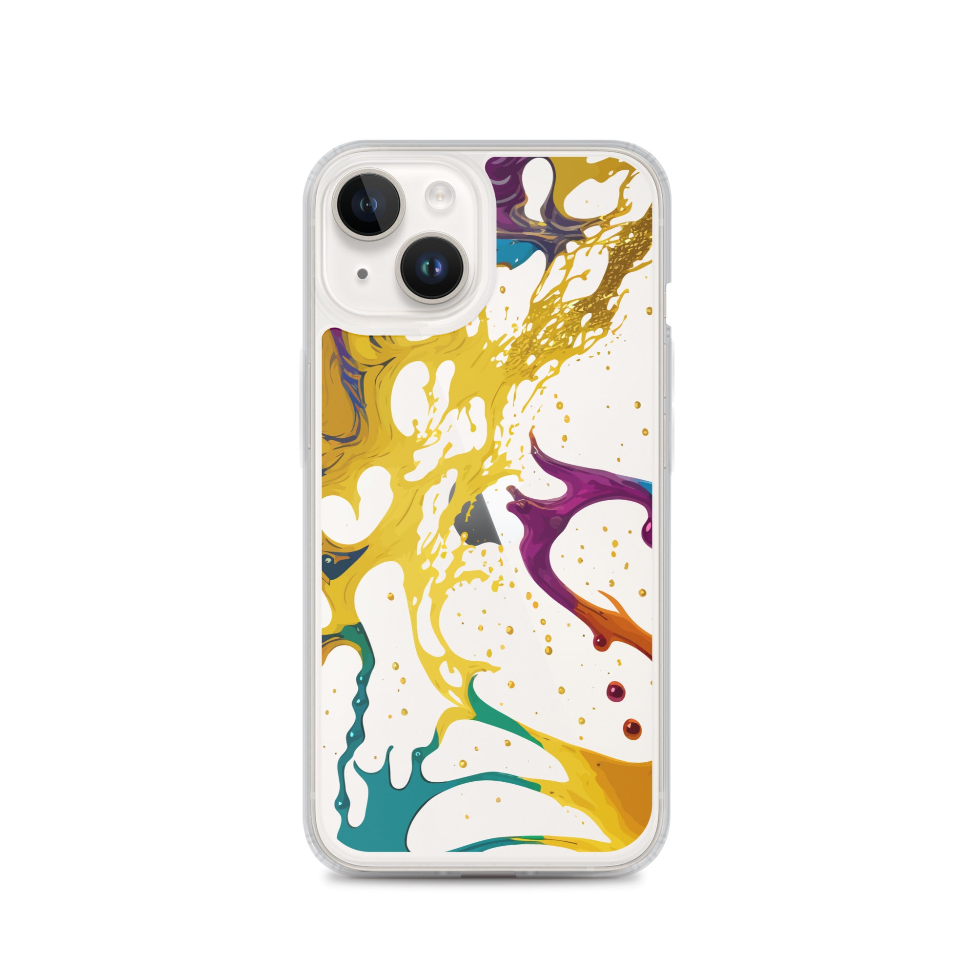 Clear Case for iPhone®-Alchohol Ink Design III